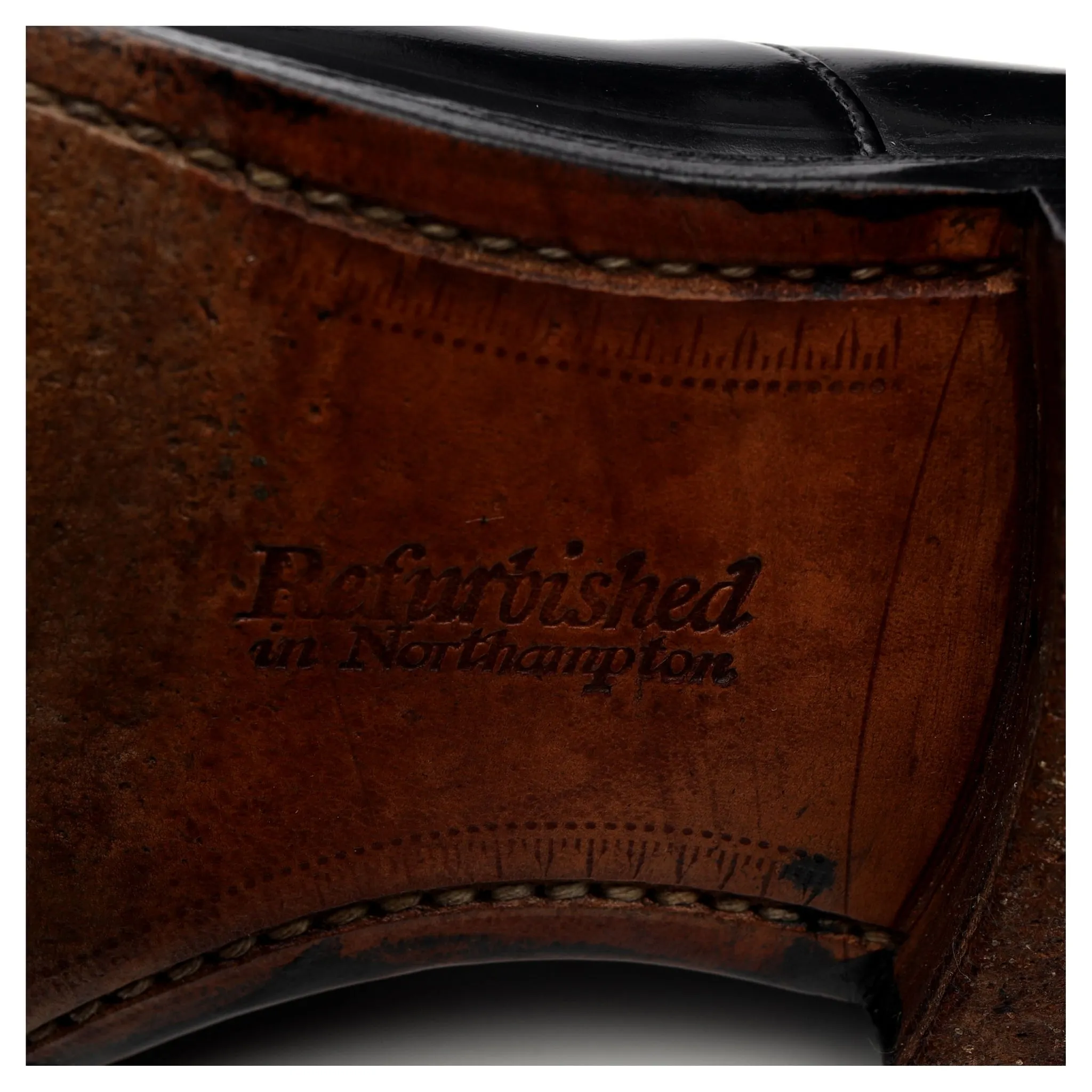 'Consul' Black Leather Oxford UK 8 F