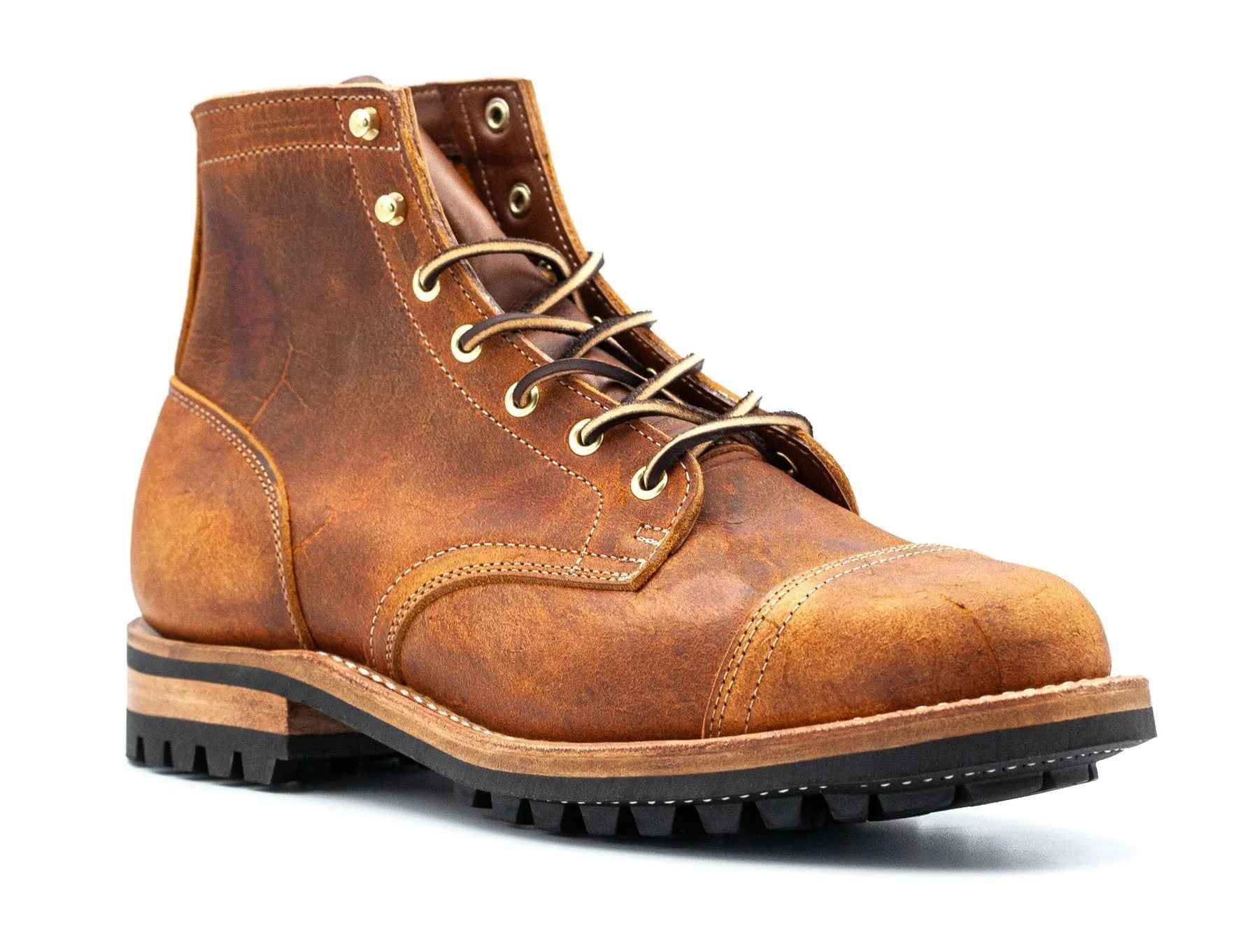 Cow Split Leather Comfortable Boots Rubber Ankle Boots Men's Shoes