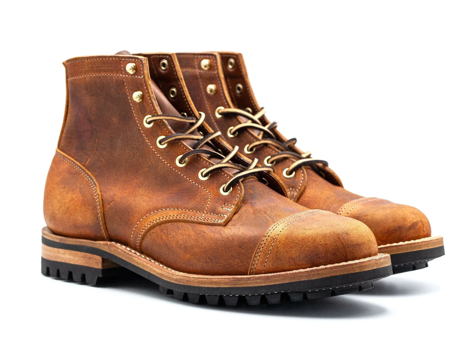 Cow Split Leather Comfortable Boots Rubber Ankle Boots Men's Shoes