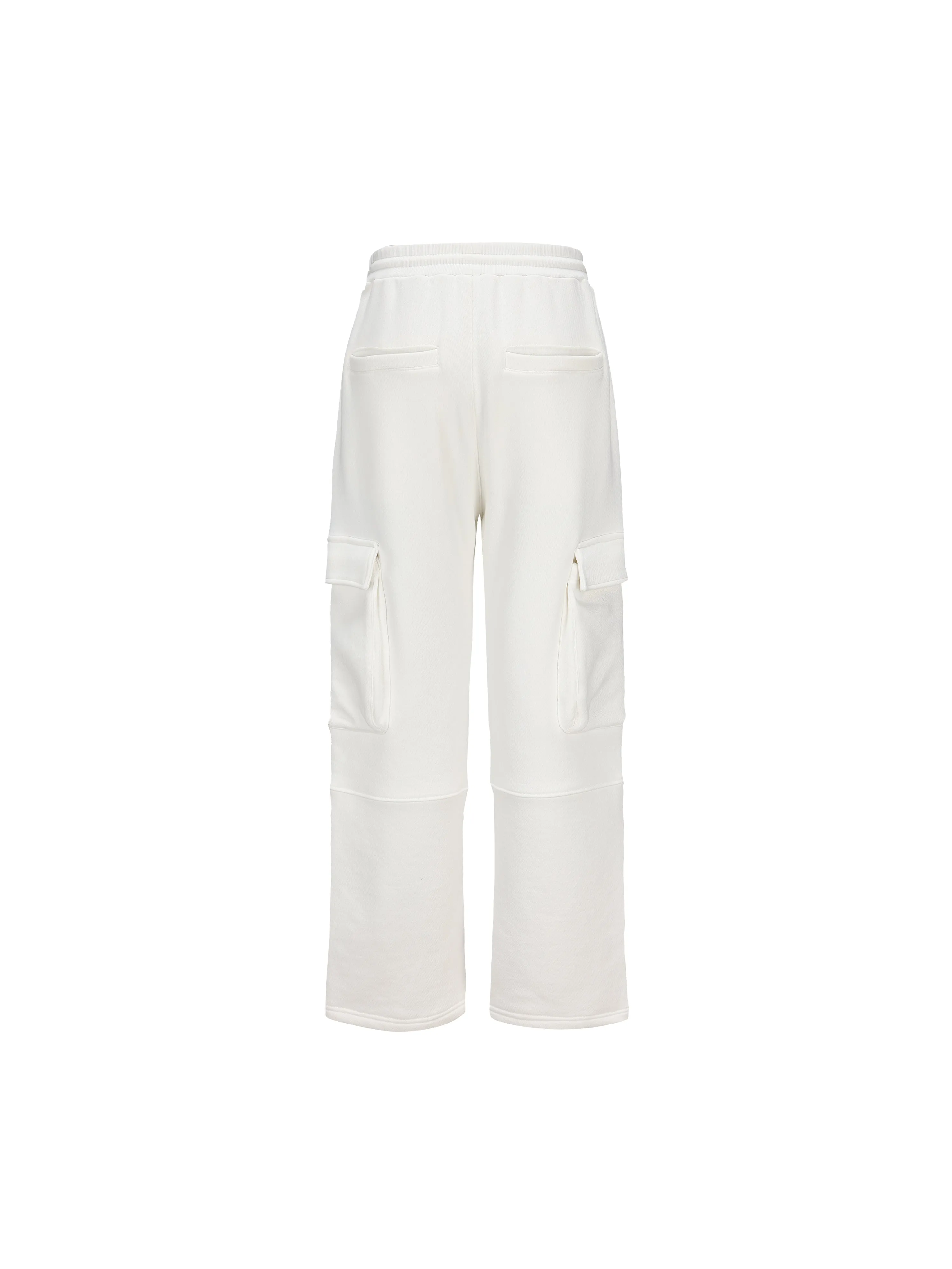 Cream White Casual Sweatpants