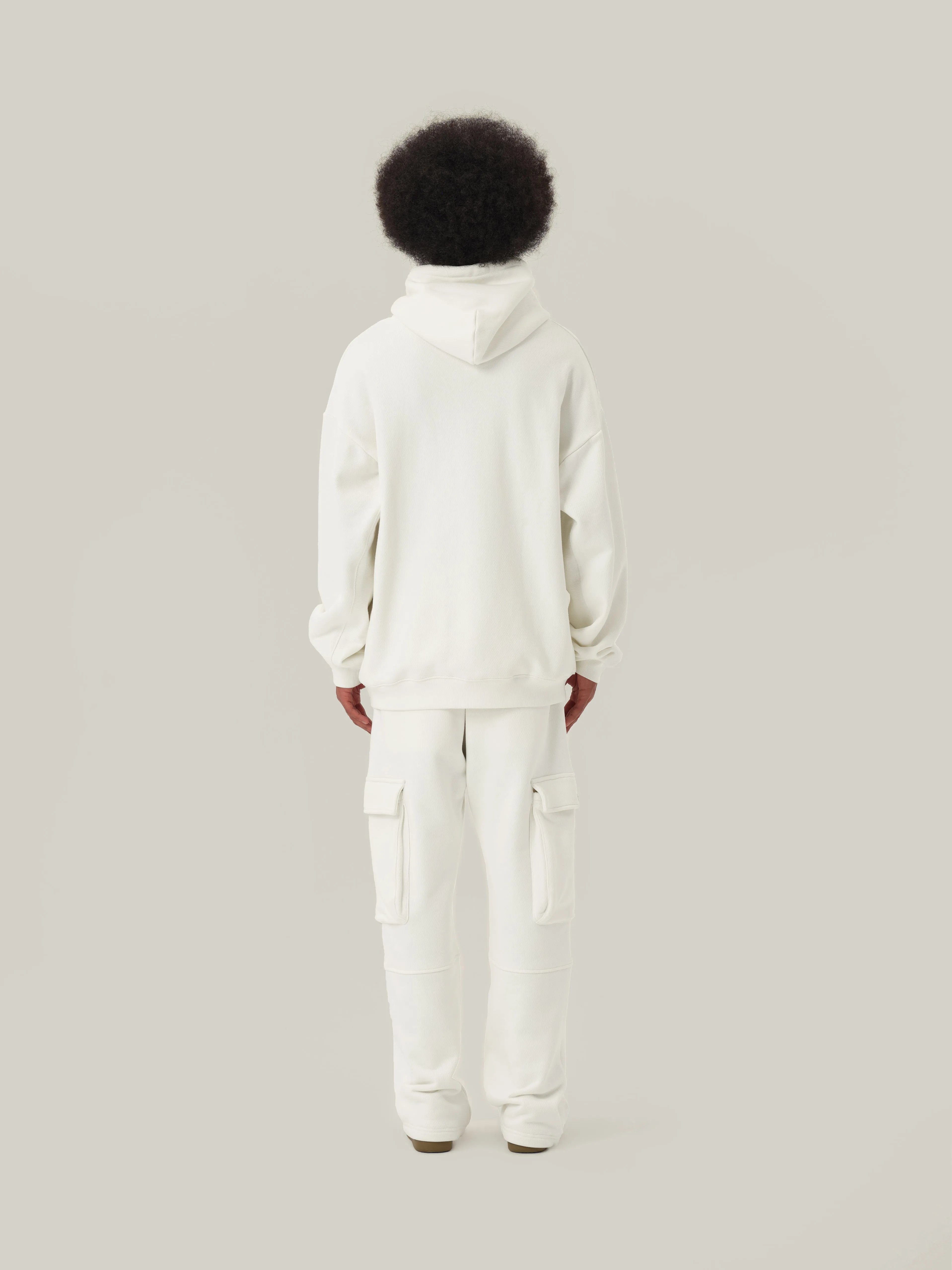 Cream White Casual Sweatpants