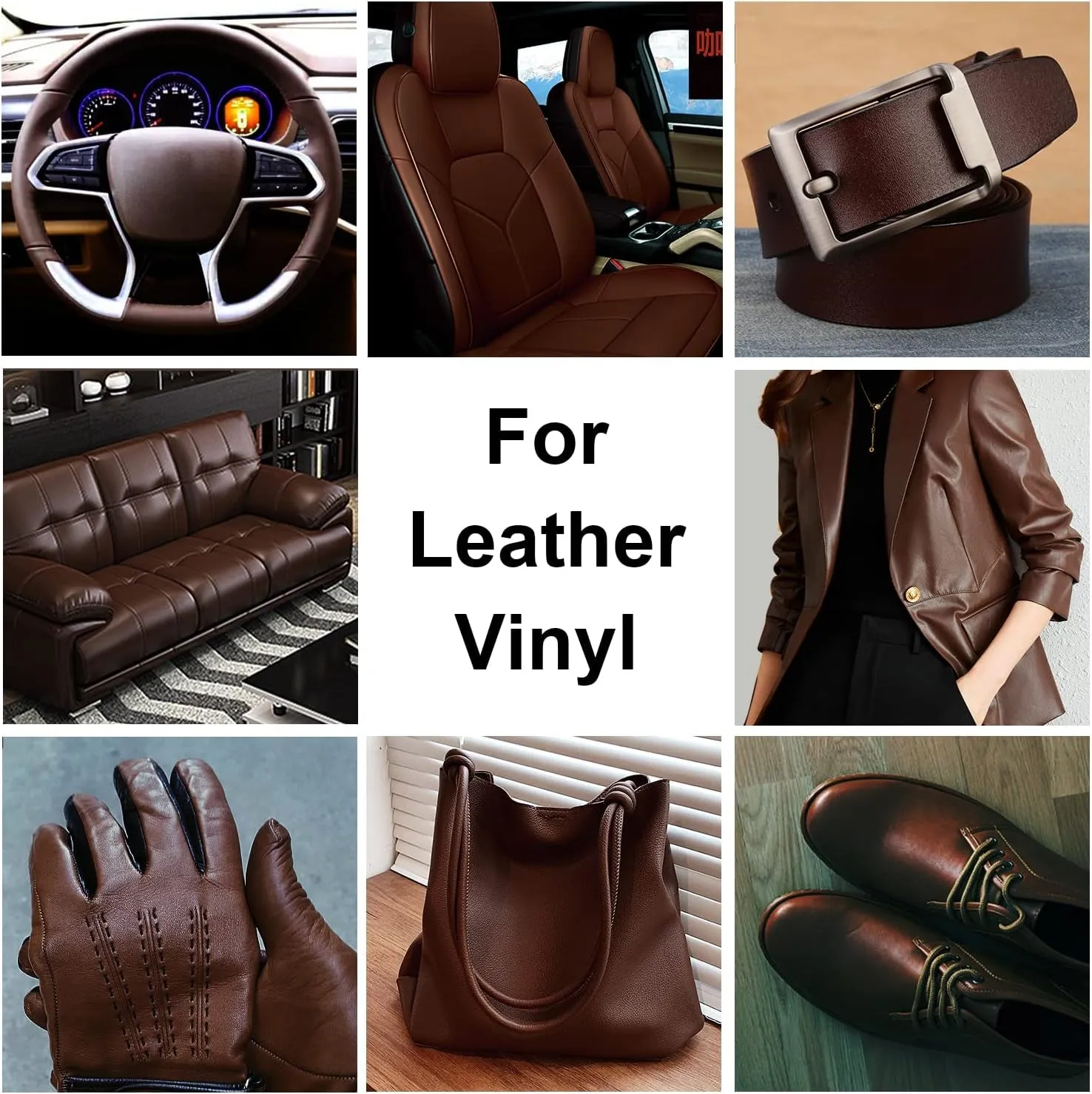 Dark Brown Leather Repair Balm, Repair Leather for Scratched and Faded