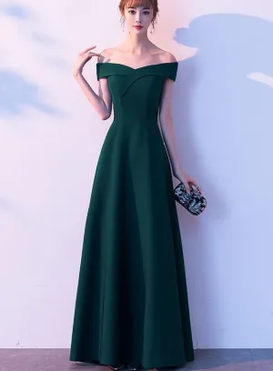 Dark Green Spandex Long Party Dress, Green Prom Dress