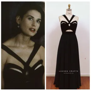 Demi Moore as Diana Murphy 1990s Black Dress in Movie Indecent Proposal