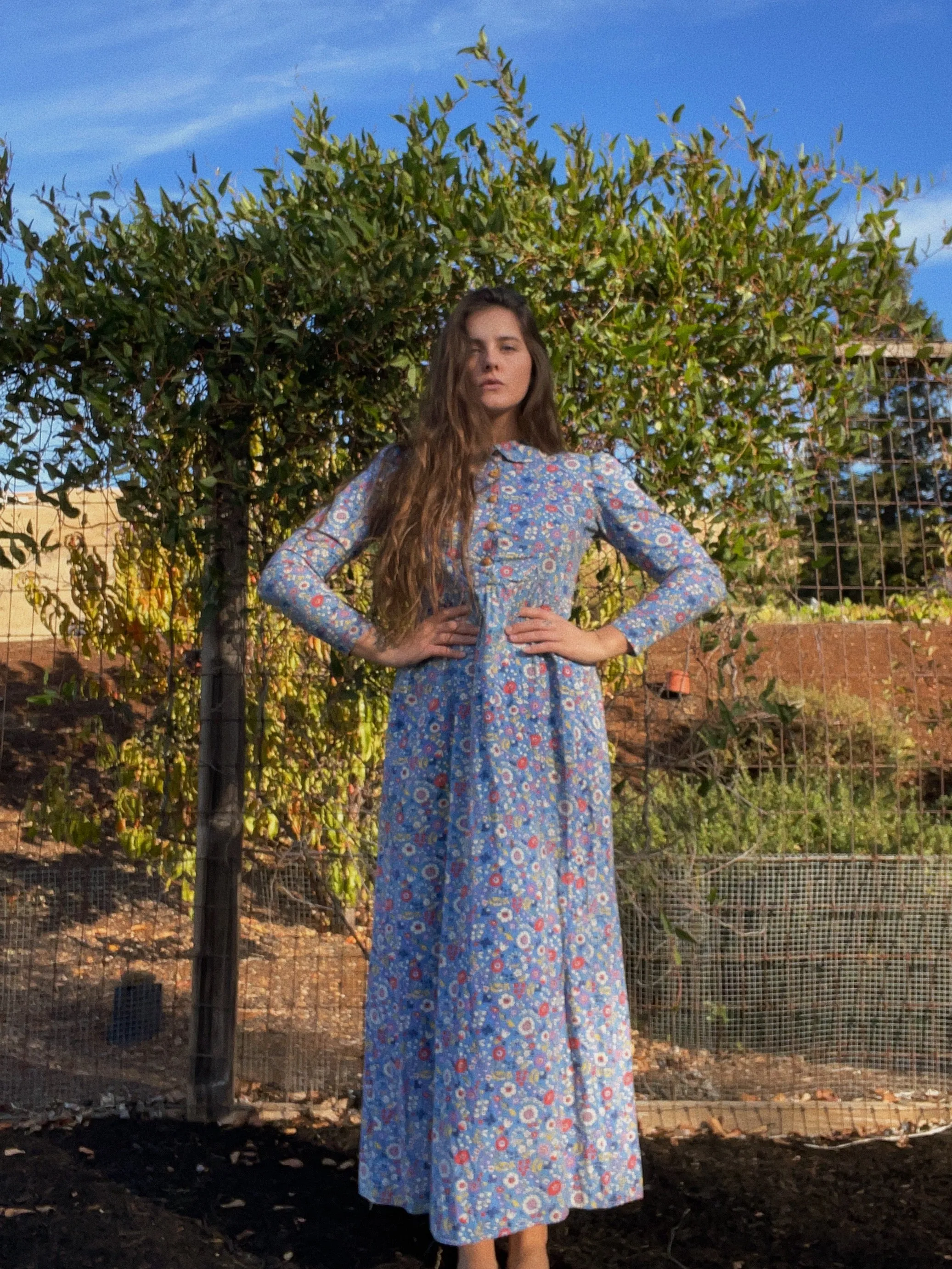 Depression Era Handmade Feedsack Prairie Dress