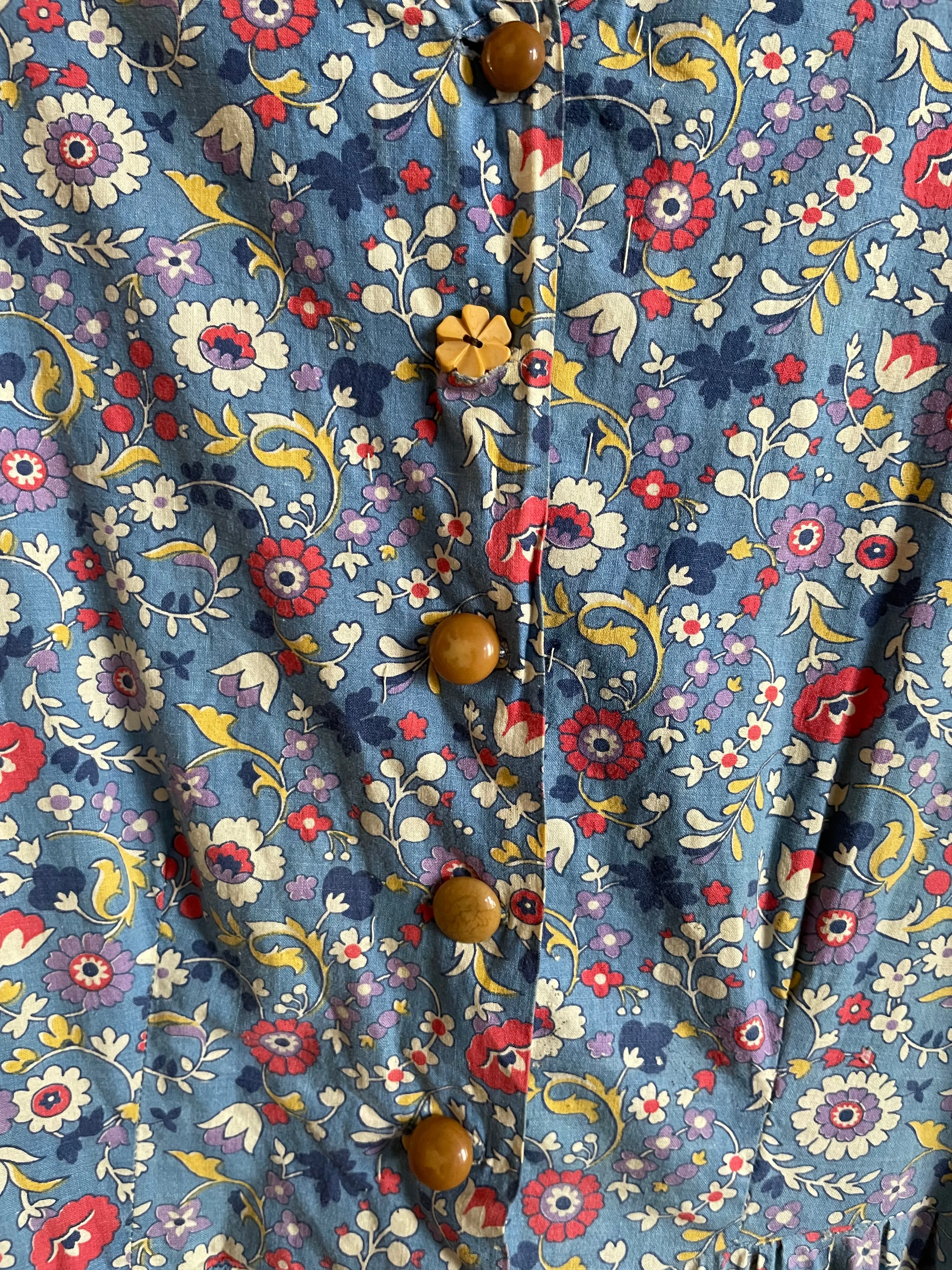 Depression Era Handmade Feedsack Prairie Dress