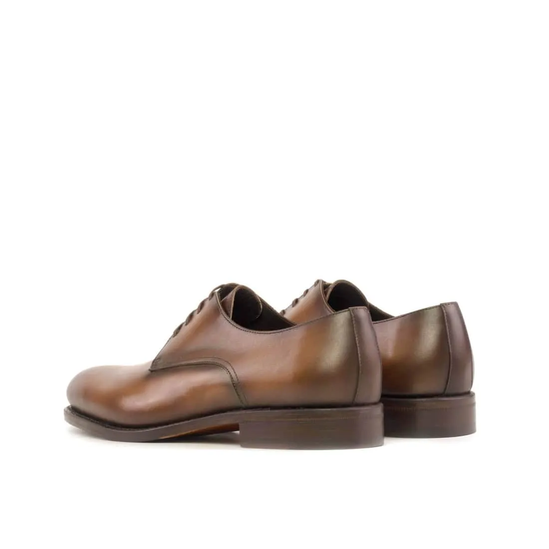 Derbie Blucher en cuir cognac patiné