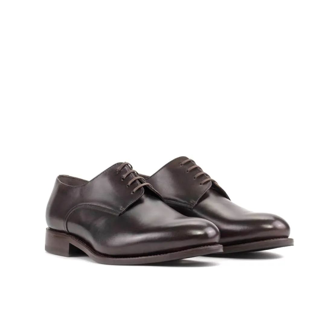 Derbie Blucher en cuir marron foncé