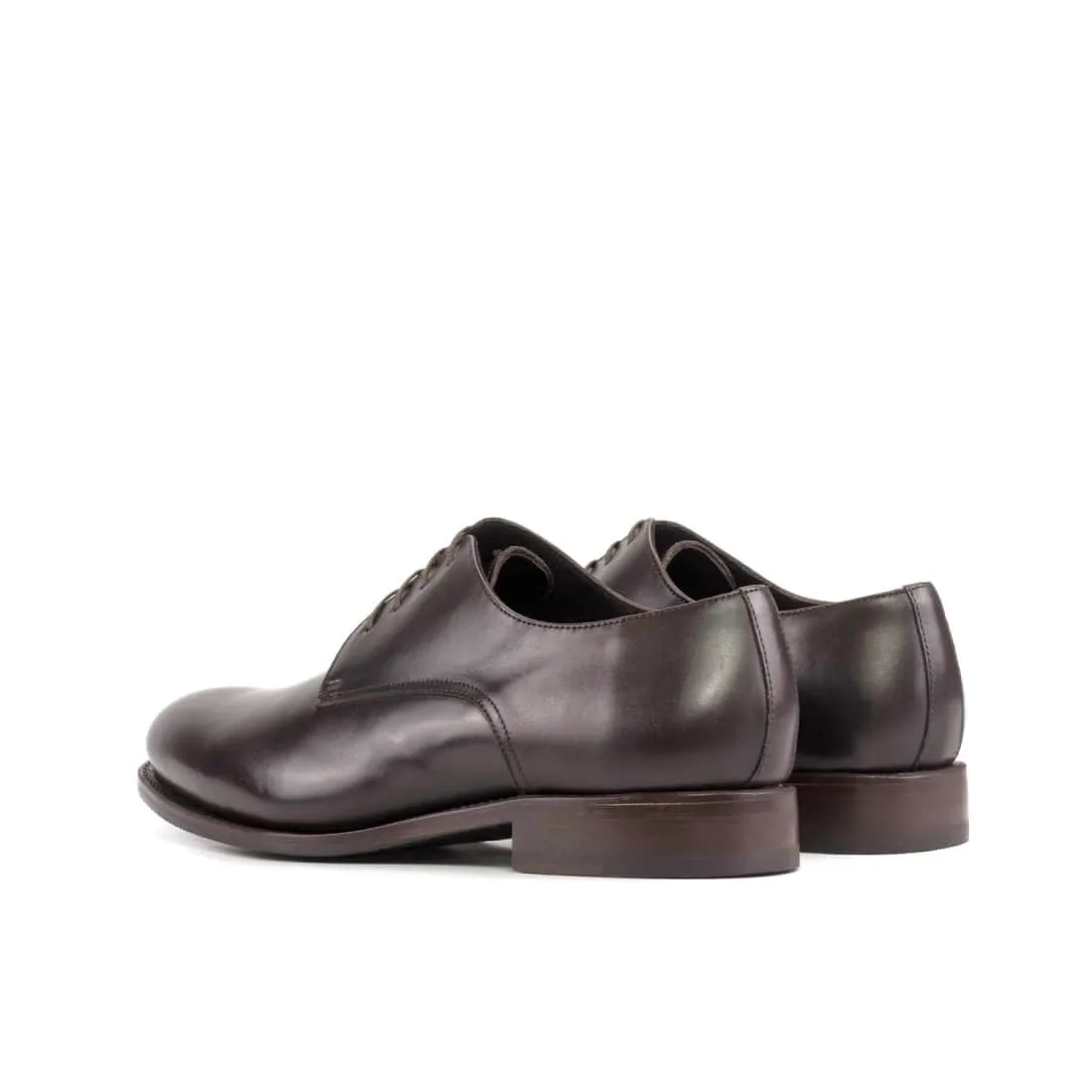 Derbie Blucher en cuir marron foncé