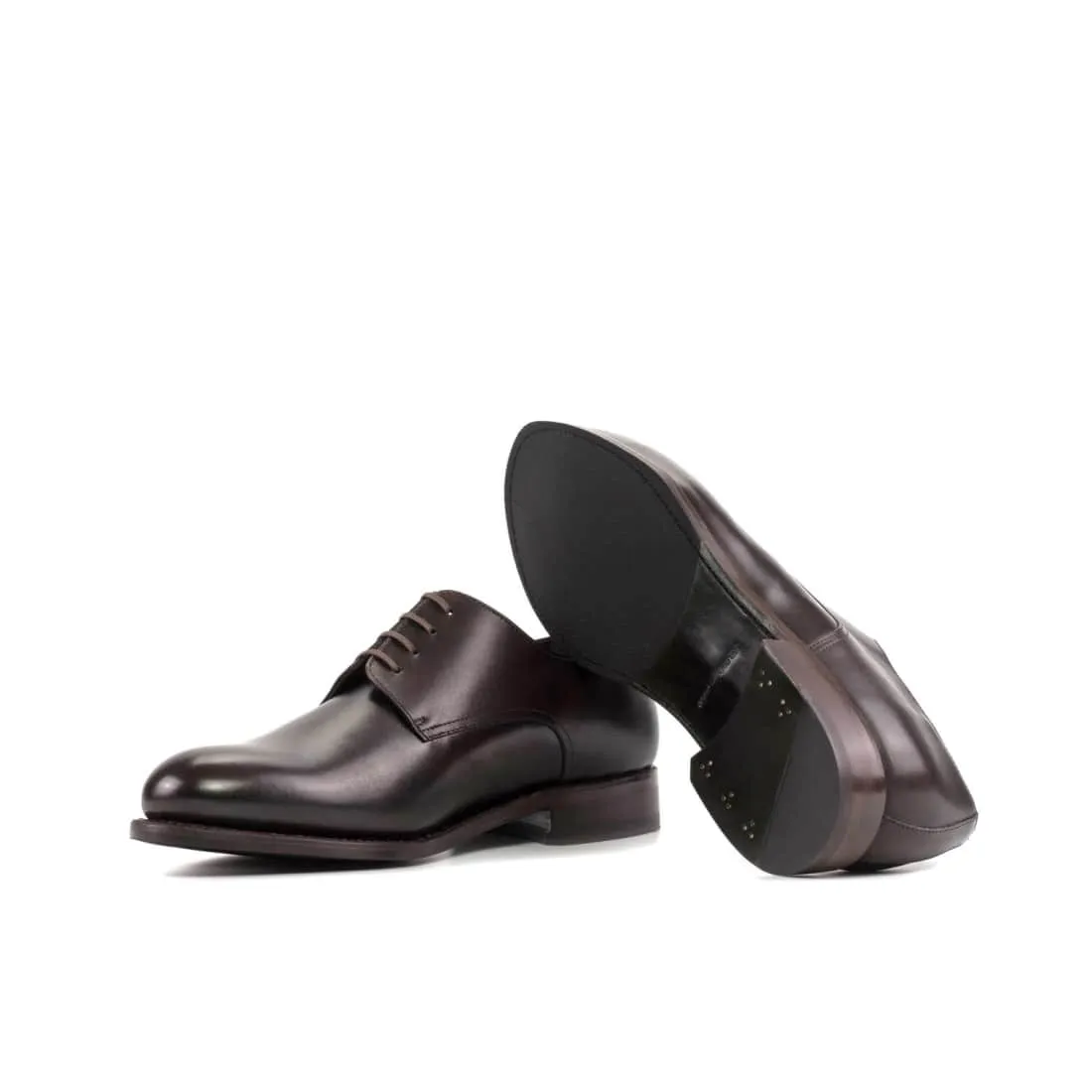 Derbie Blucher en cuir marron foncé
