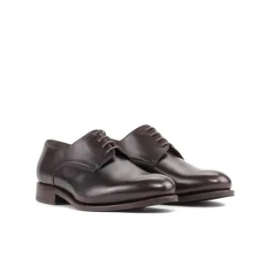Derbie Blucher en cuir marron foncé