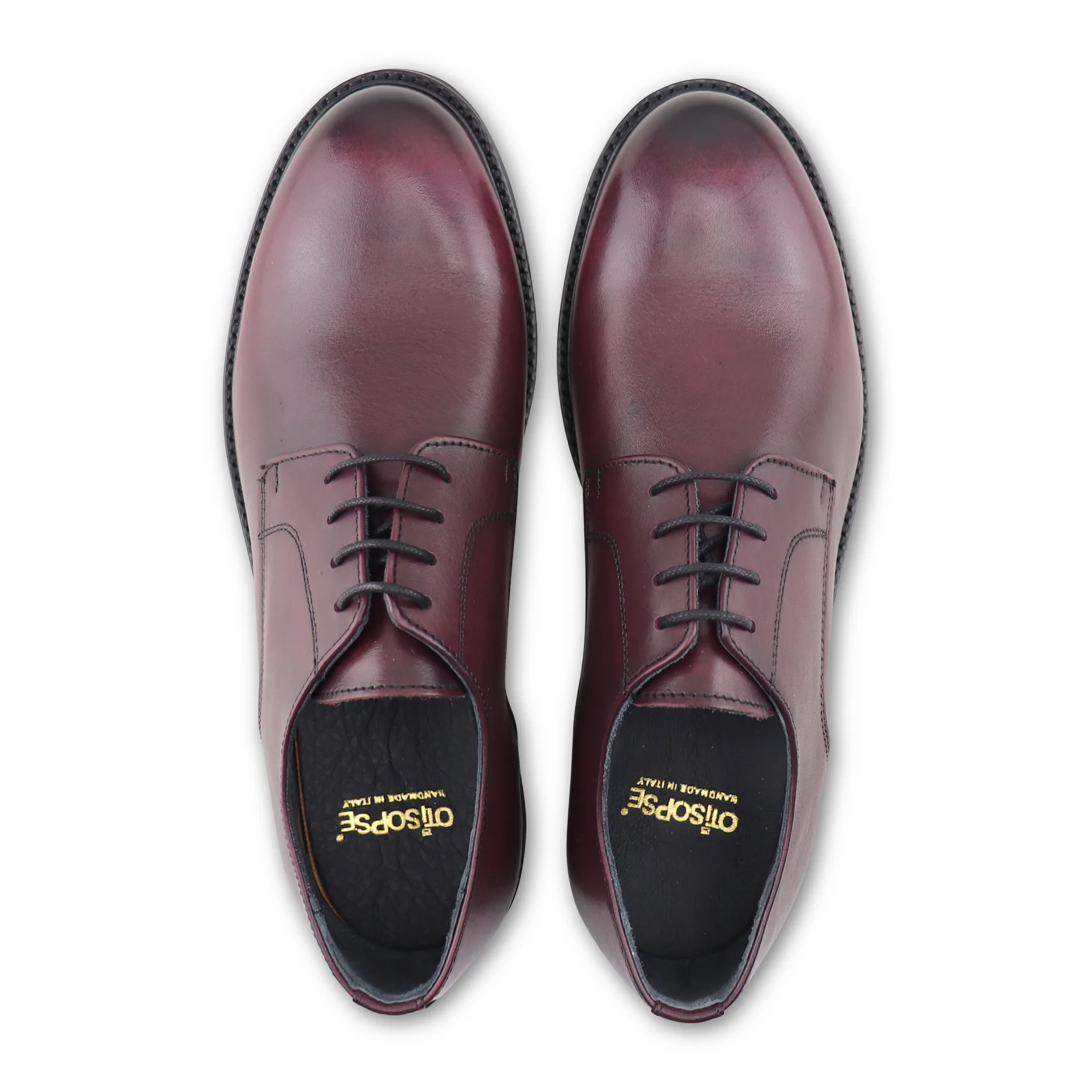 Derby in pelle bordeaux