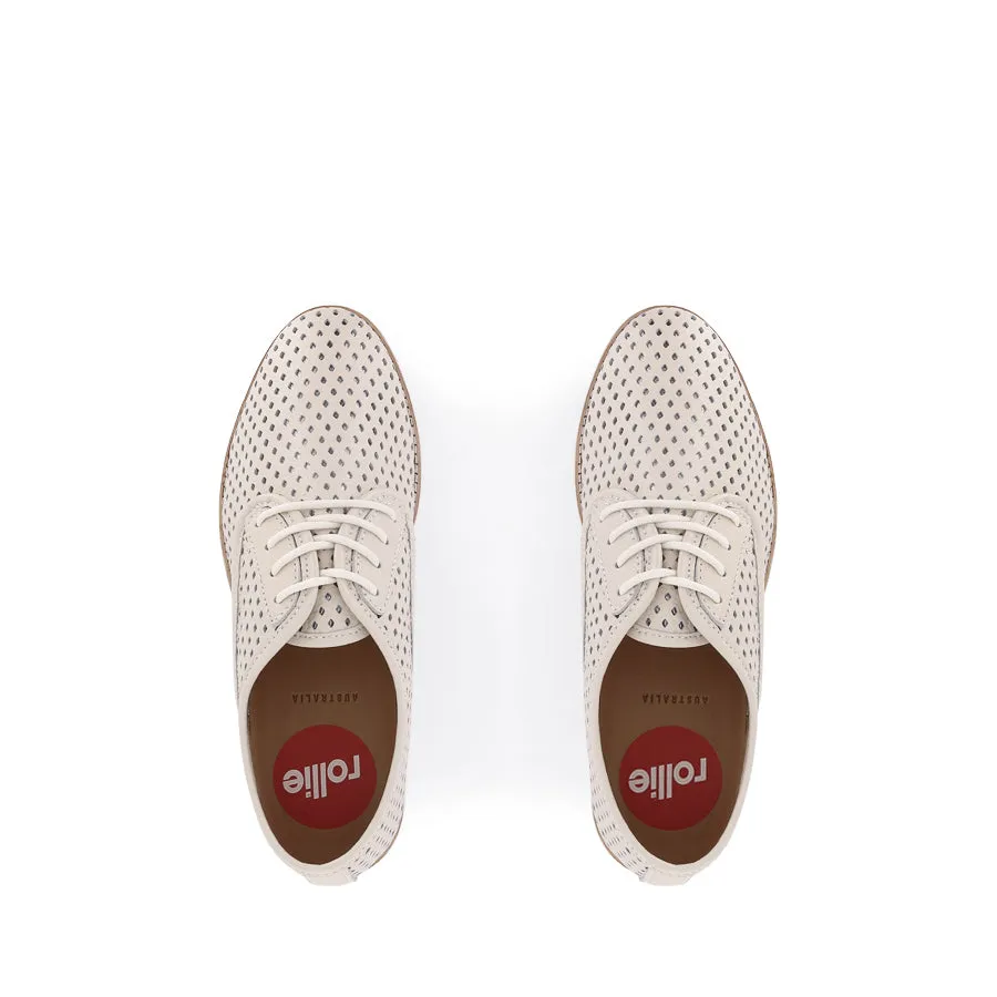 DERBY PUNCH OVERLAY - BONE/PEWTER