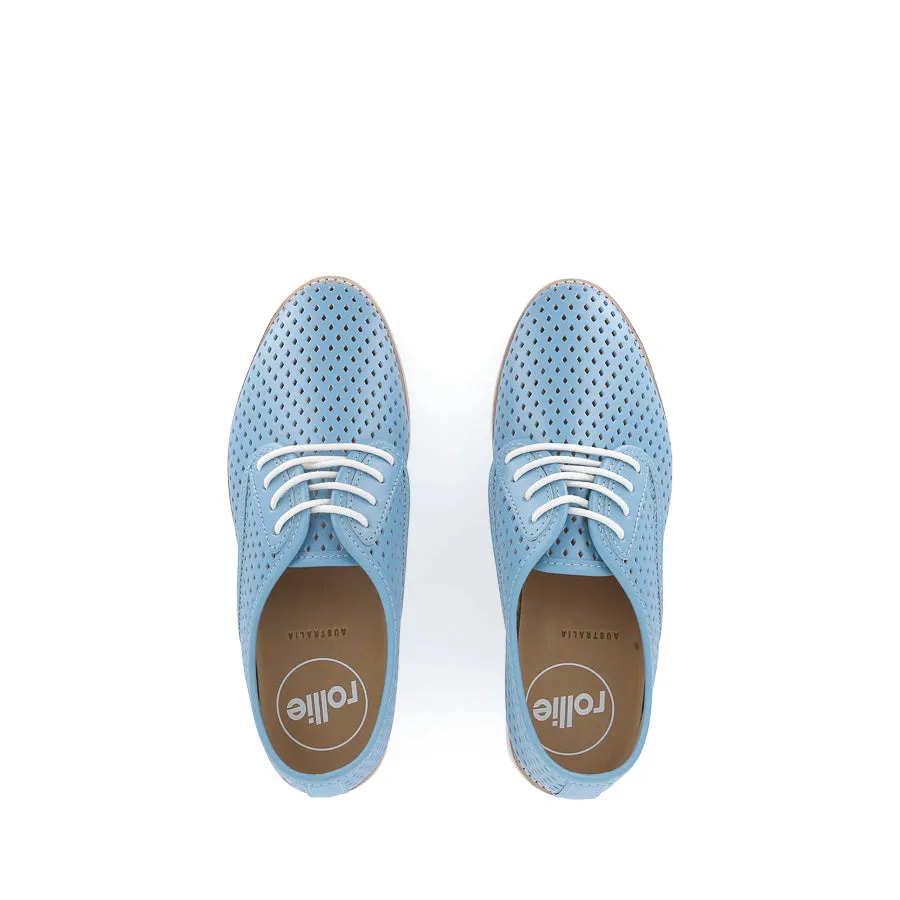 DERBY PUNCH - STEEL BLUE LEATHER
