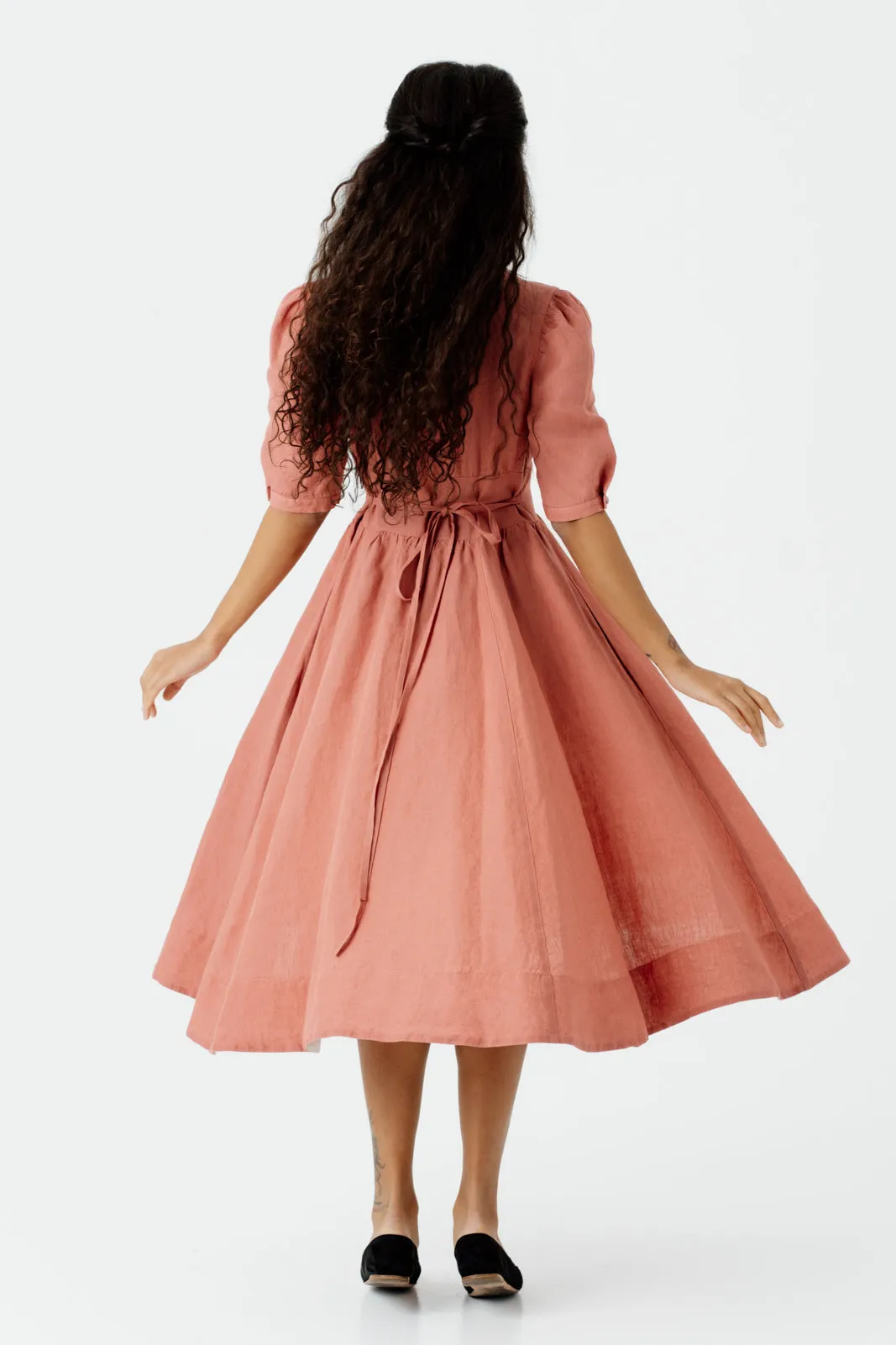 Diane Dress, Puffed Sleeve
