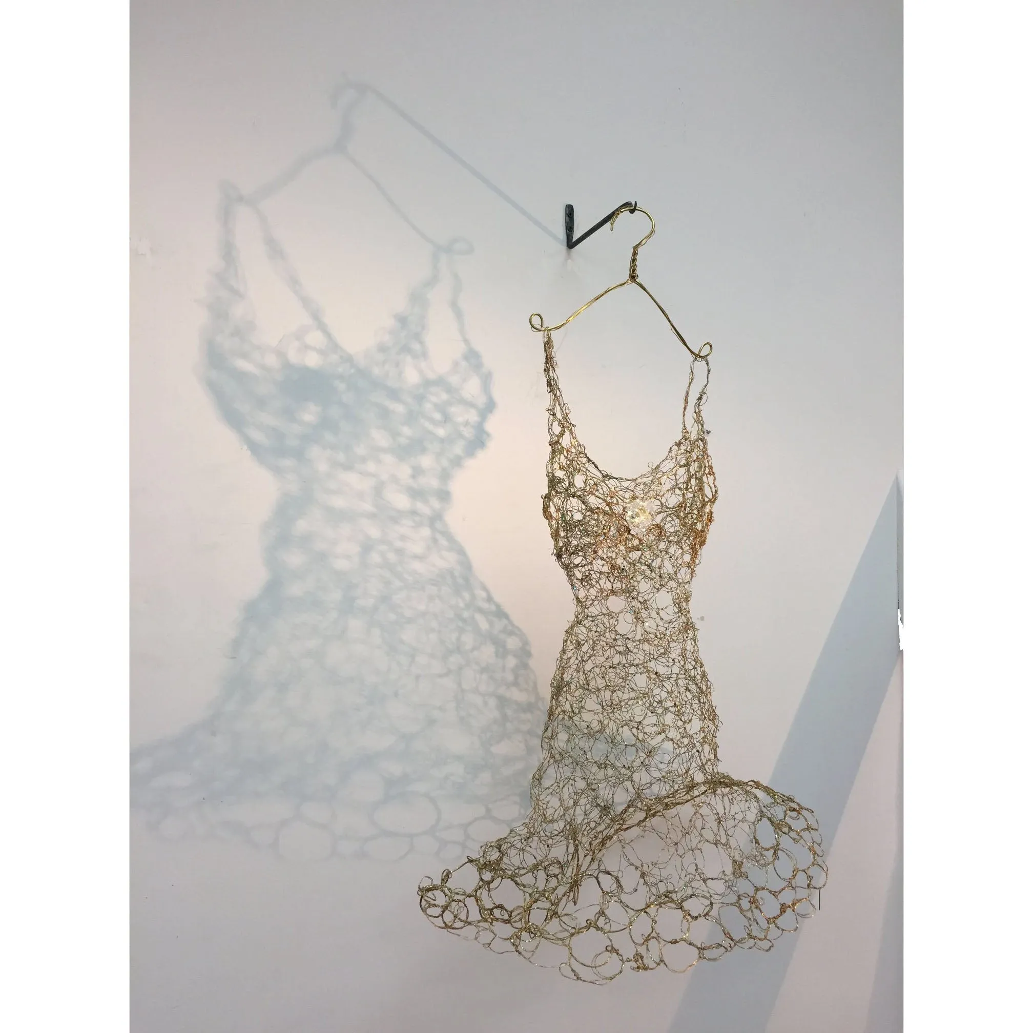 Dress Installed on a Handmade Hanger with a Hook