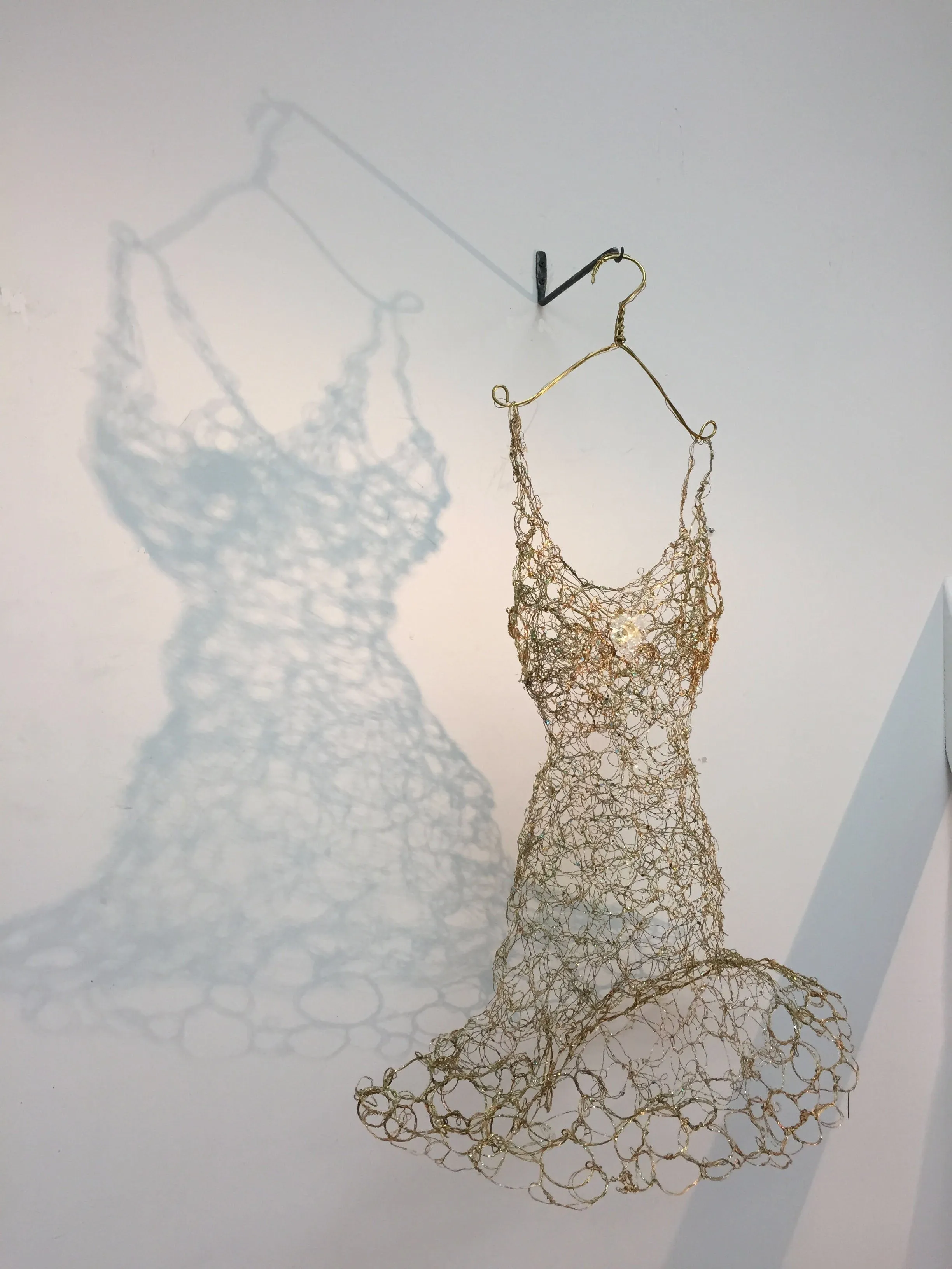 Dress Installed on a Handmade Hanger with a Hook