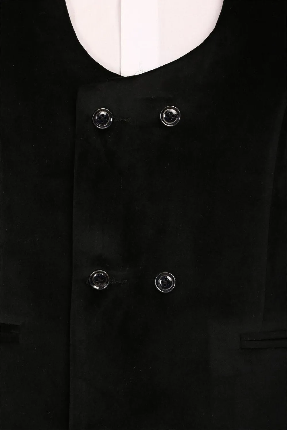 Dust Free Cotton Velvet Black Jacket