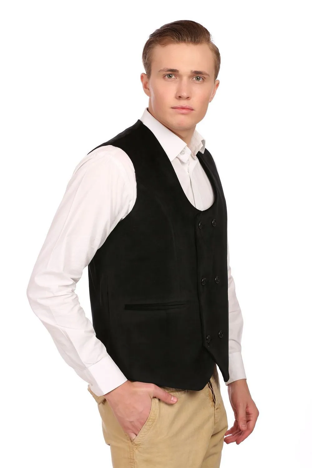 Dust Free Cotton Velvet Black Jacket