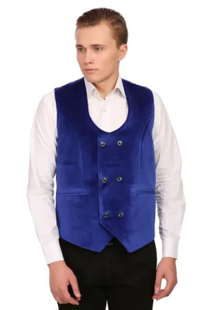 Dust Free Cotton Velvet Blue Jacket