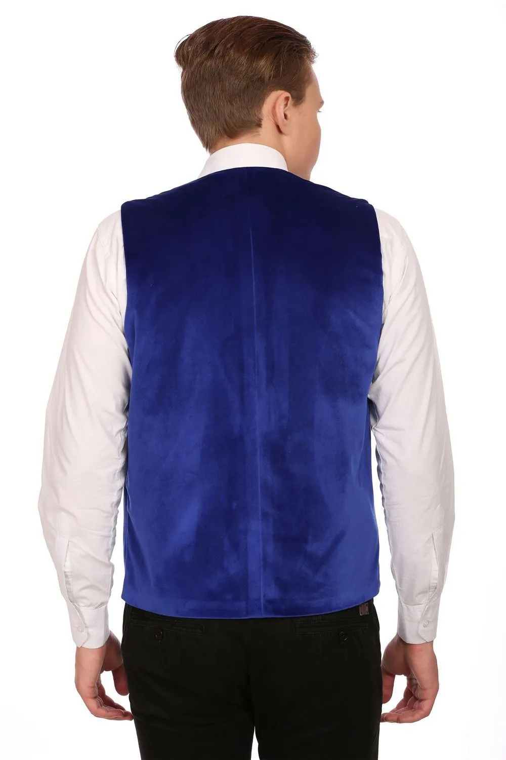 Dust Free Cotton Velvet Blue Jacket