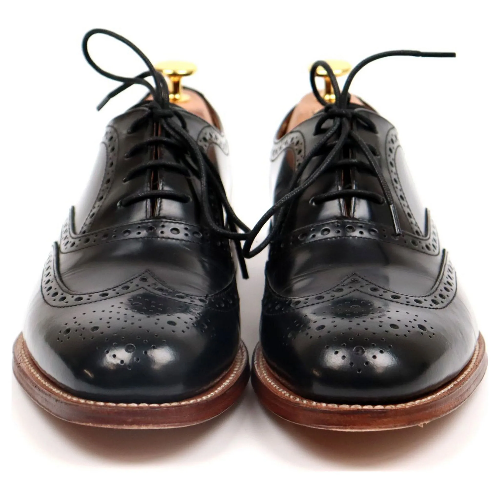 'Dylan' Black Leather Brogues UK 6 F