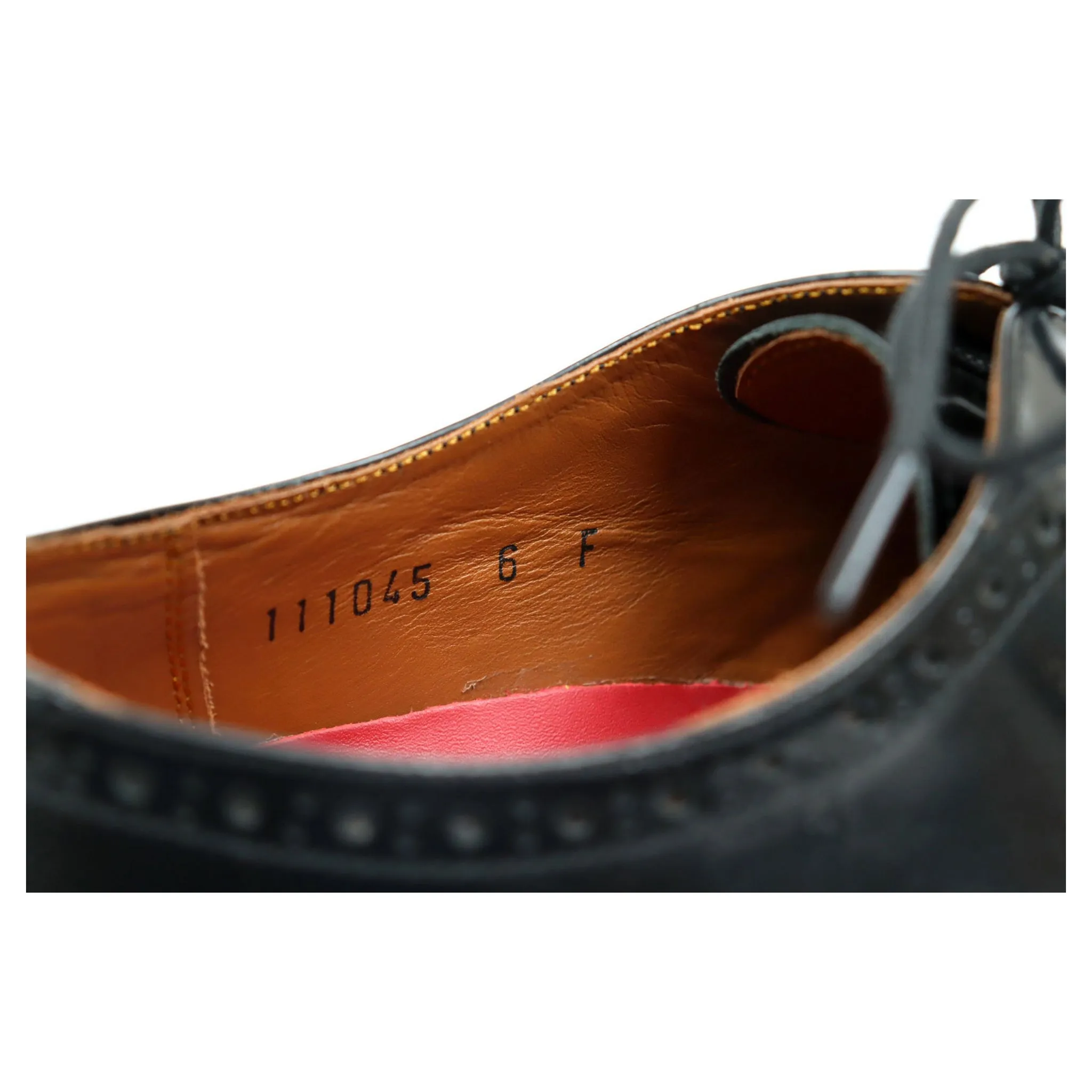 'Dylan' Black Leather Brogues UK 6 F