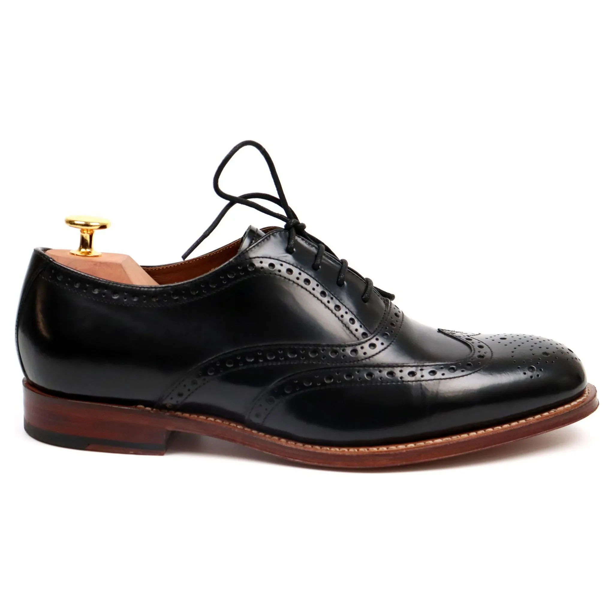 'Dylan' Black Leather Brogues UK 6 F