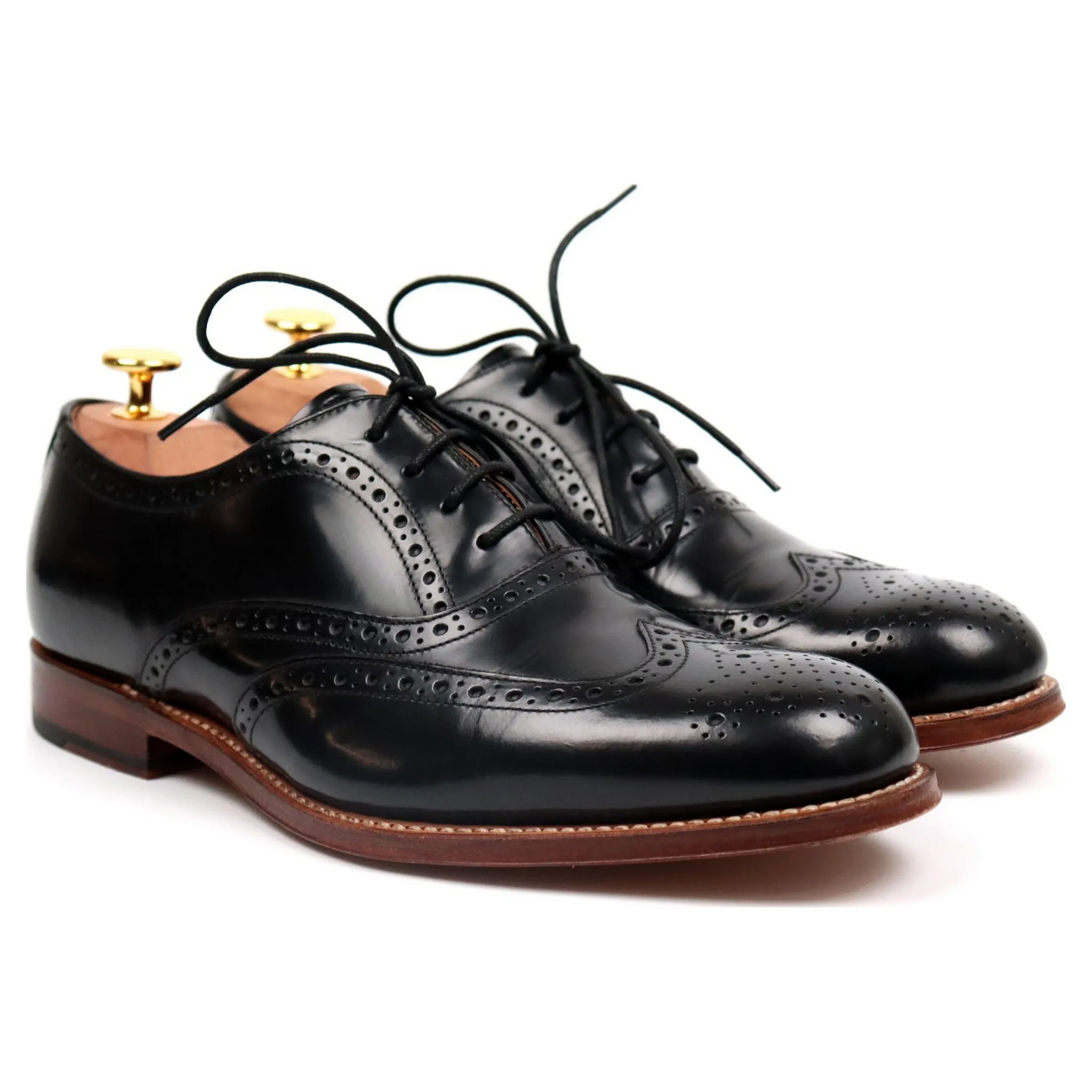 'Dylan' Black Leather Brogues UK 6 F