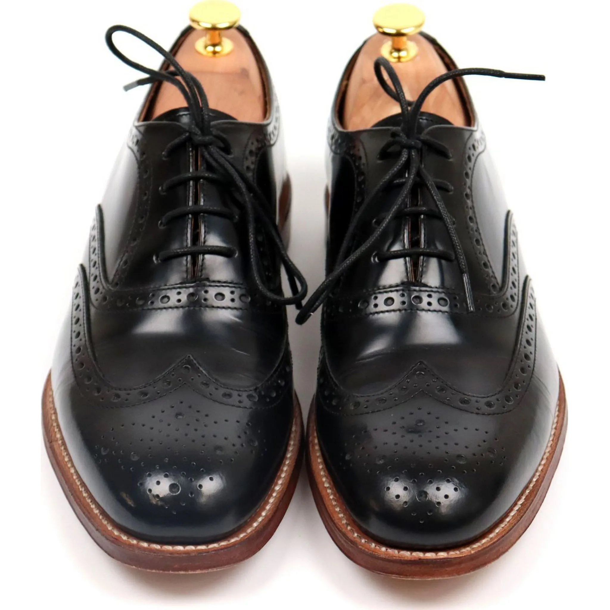 'Dylan' Black Leather Brogues UK 6 F