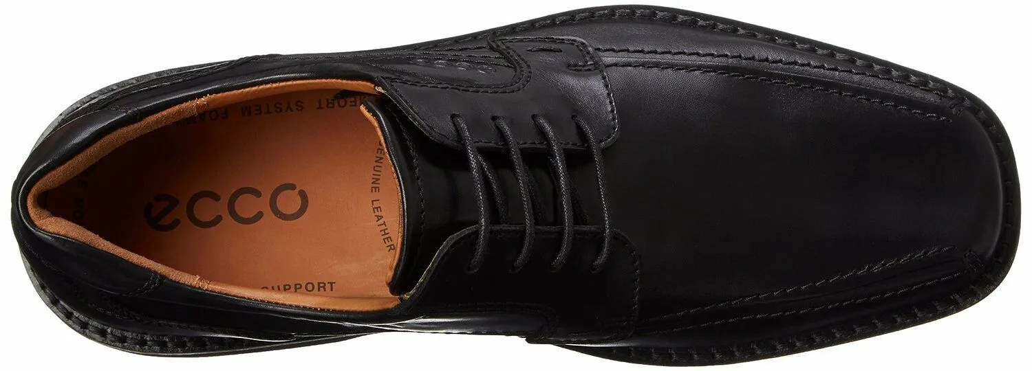 ECCO Men's 600254 Seattle Black Leather Bicycle-Toe Oxford