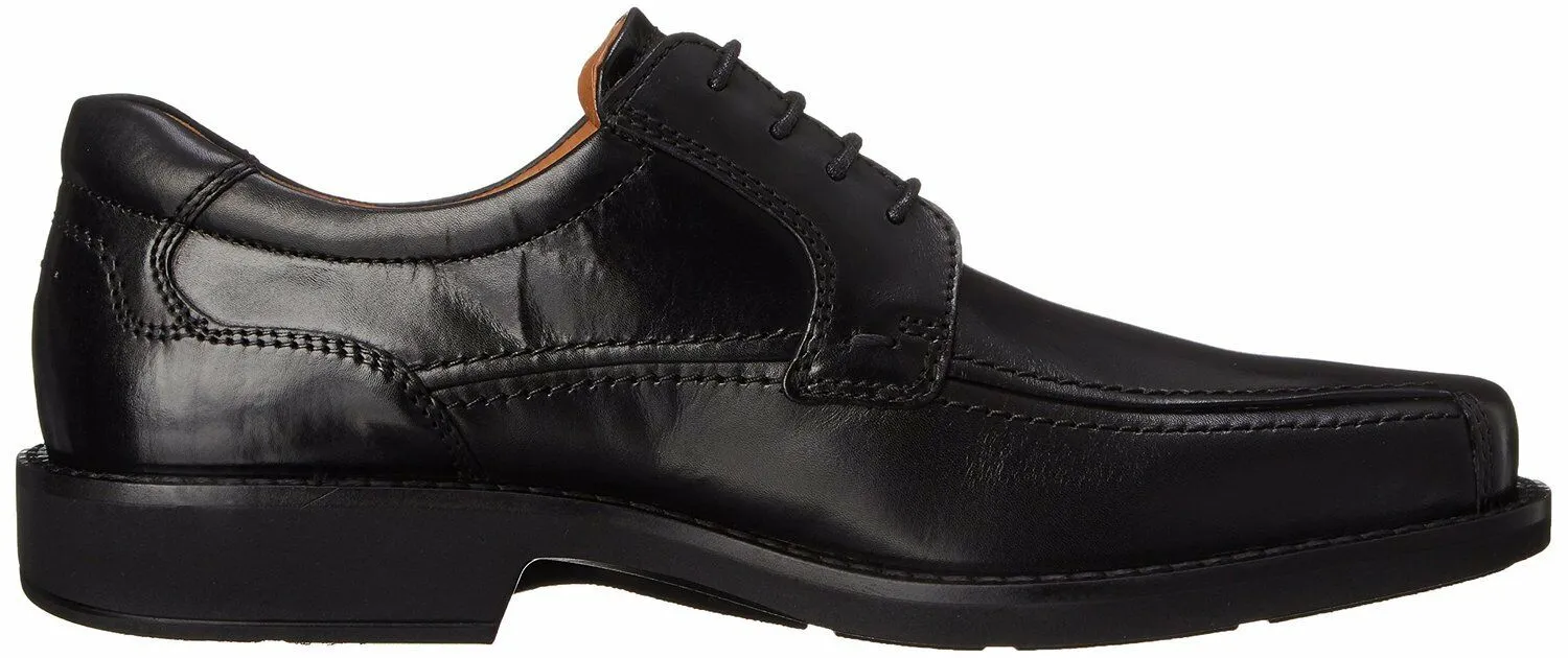 ECCO Men's 600254 Seattle Black Leather Bicycle-Toe Oxford