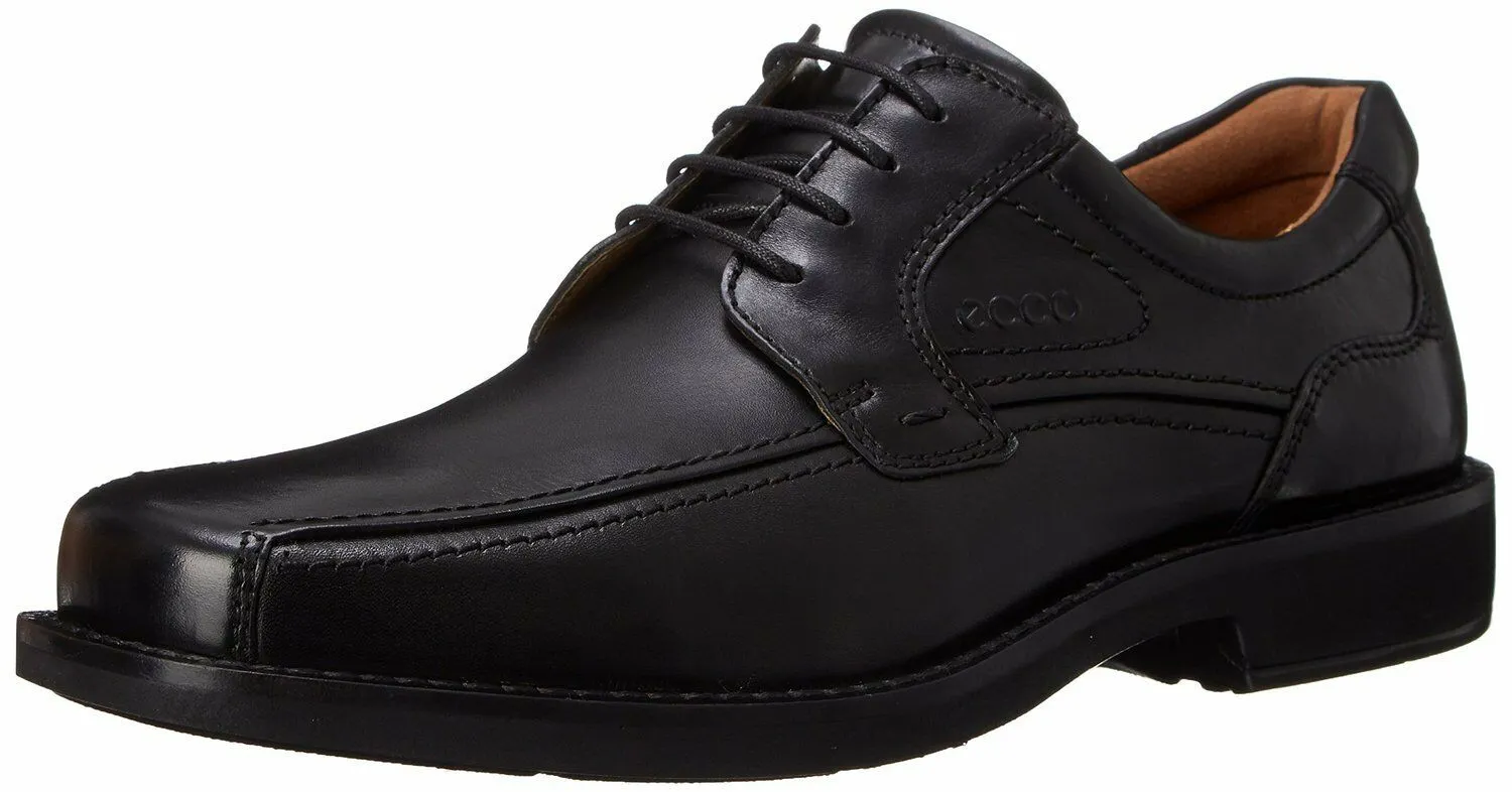 ECCO Men's 600254 Seattle Black Leather Bicycle-Toe Oxford