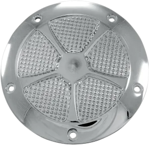 Eddie Trotta Designs TC-025 Derby Cover - Star Cut - Chrome