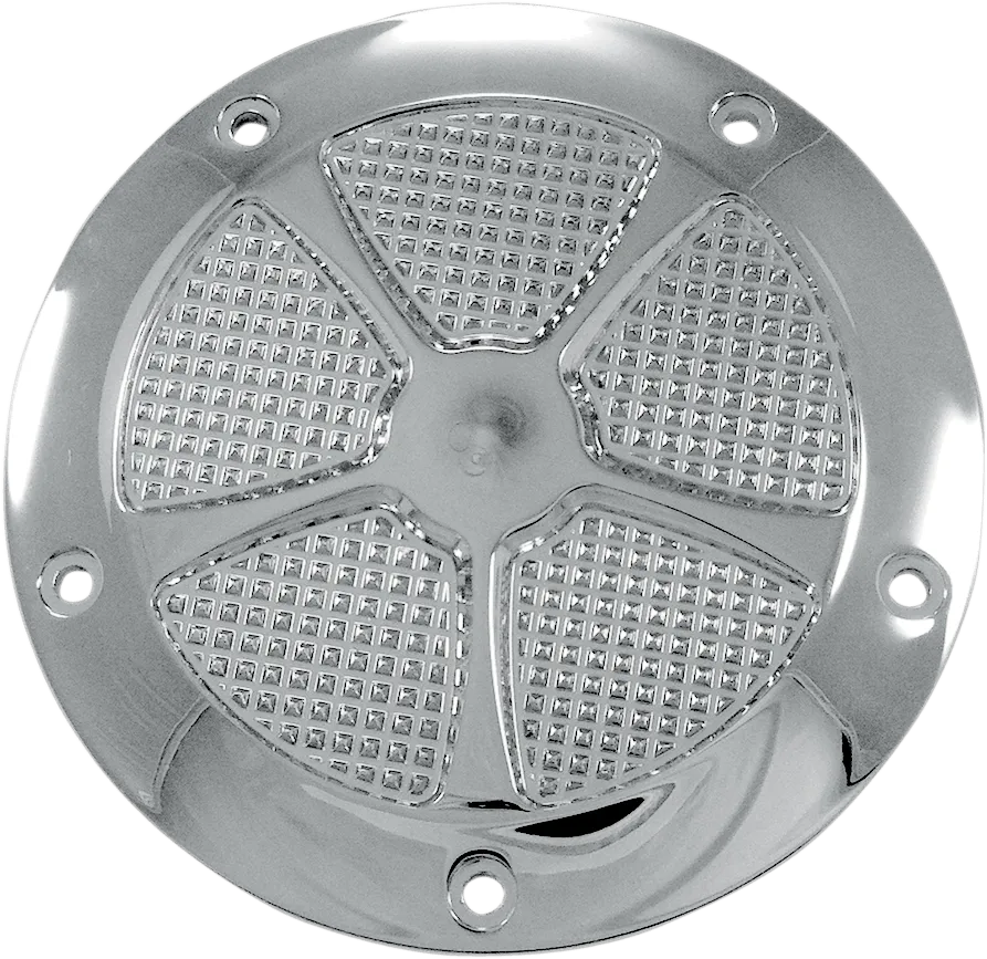 Eddie Trotta Designs TC-025 Derby Cover - Star Cut - Chrome