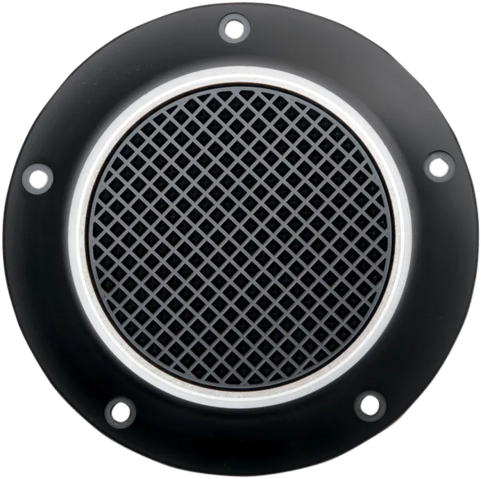 Eddie Trotta Designs TC-025B Derby Cover - Star Cut - Black Anodized