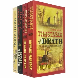 Edward Marston Railway Detective Series 4 Books Collection Set (Timetable of Death)