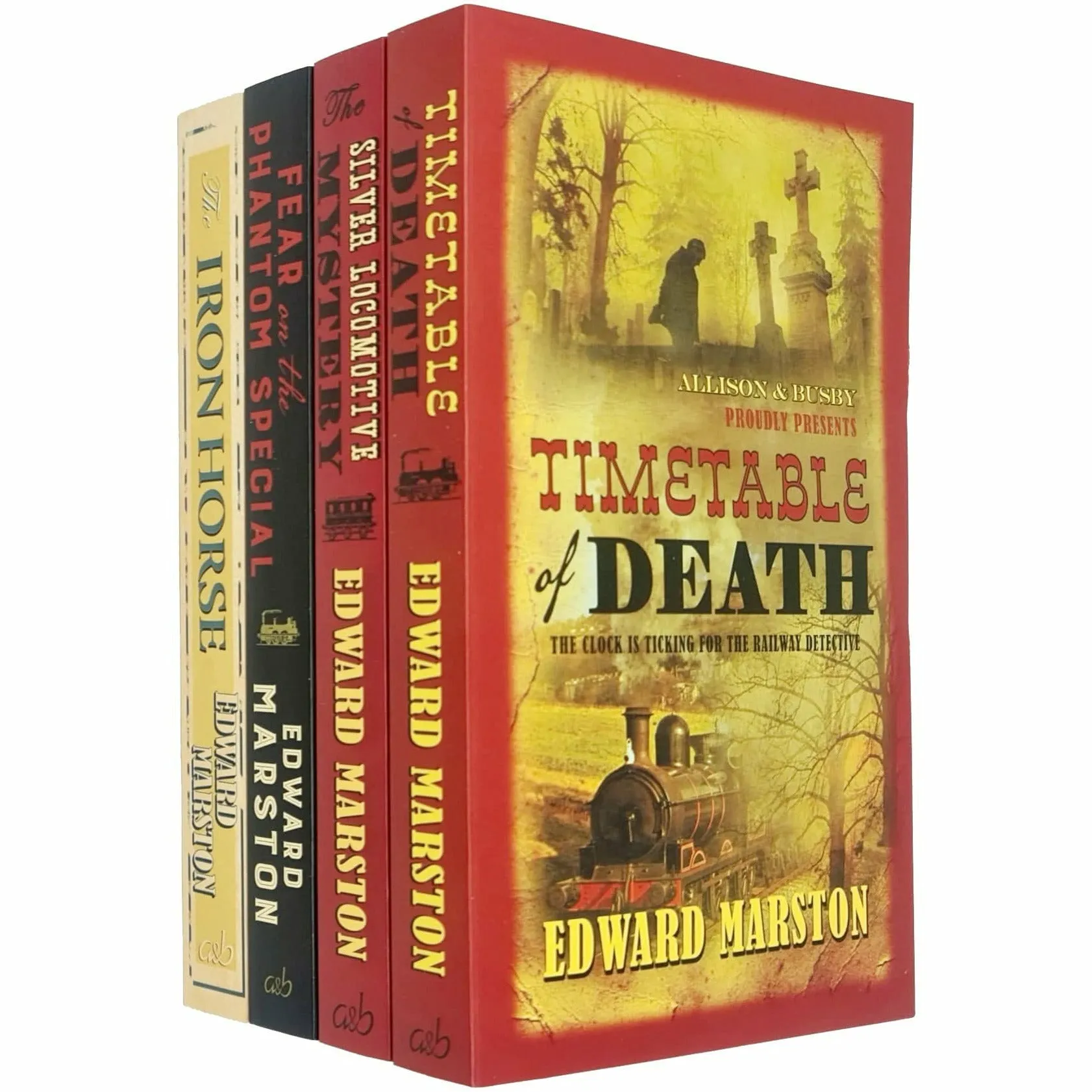 Edward Marston Railway Detective Series 4 Books Collection Set (Timetable of Death)