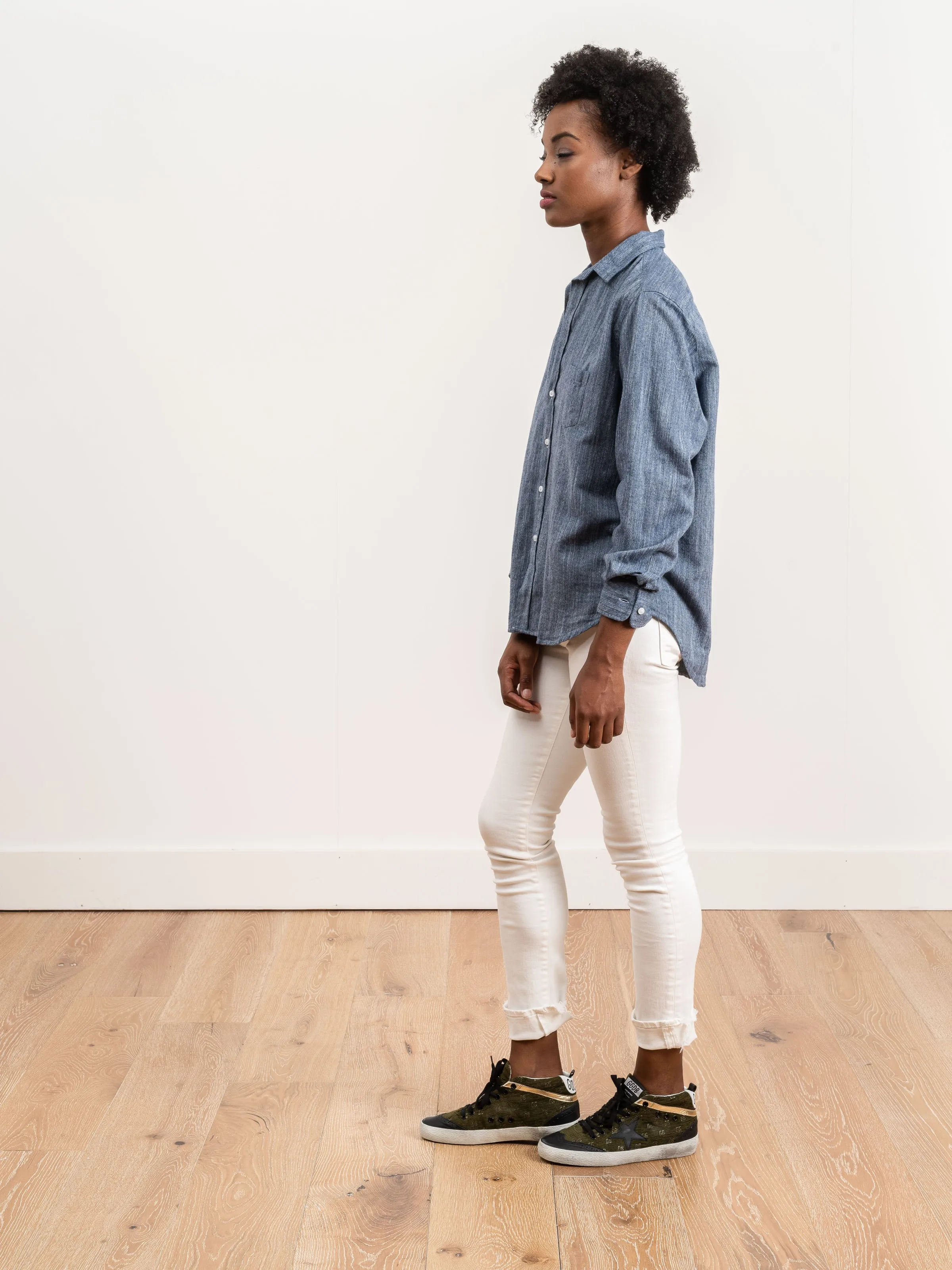 eileen shirt - washed indigo