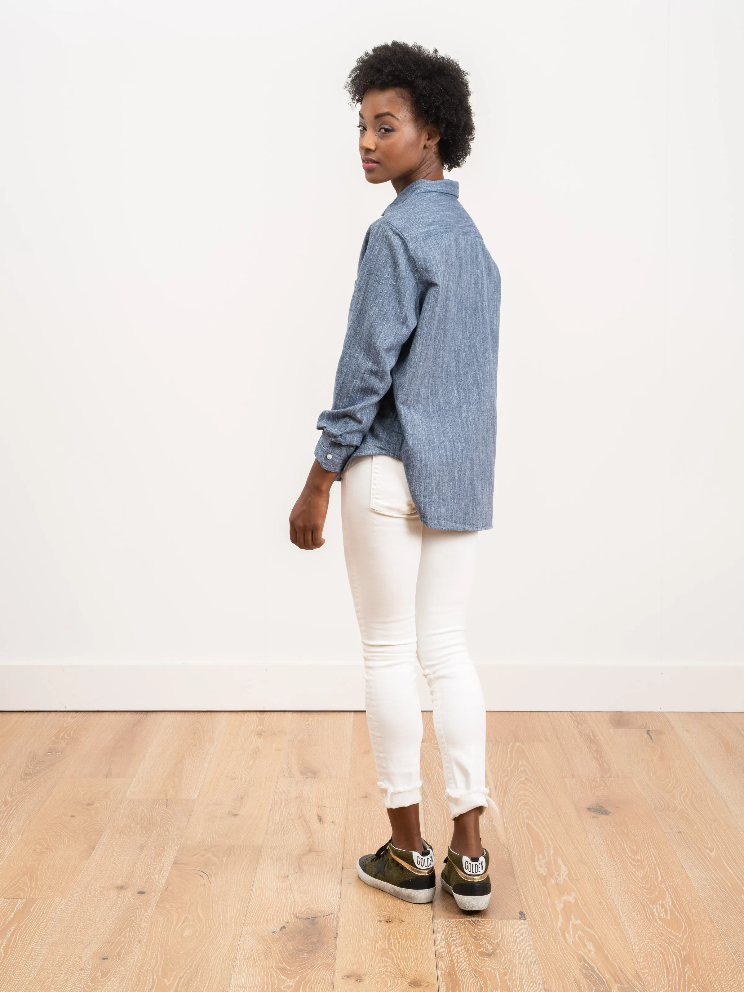eileen shirt - washed indigo