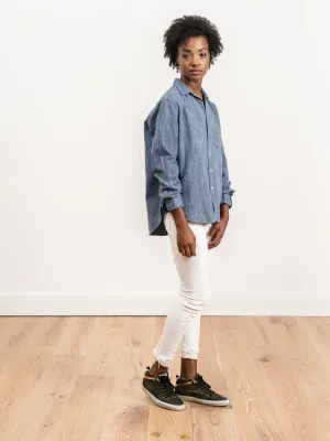 eileen shirt - washed indigo