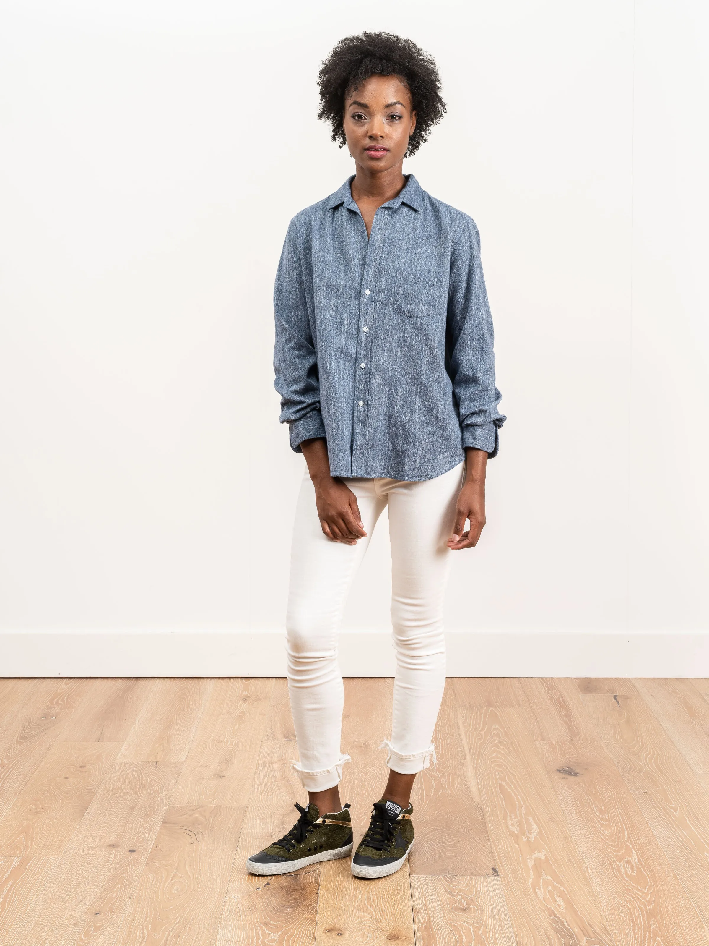 eileen shirt - washed indigo