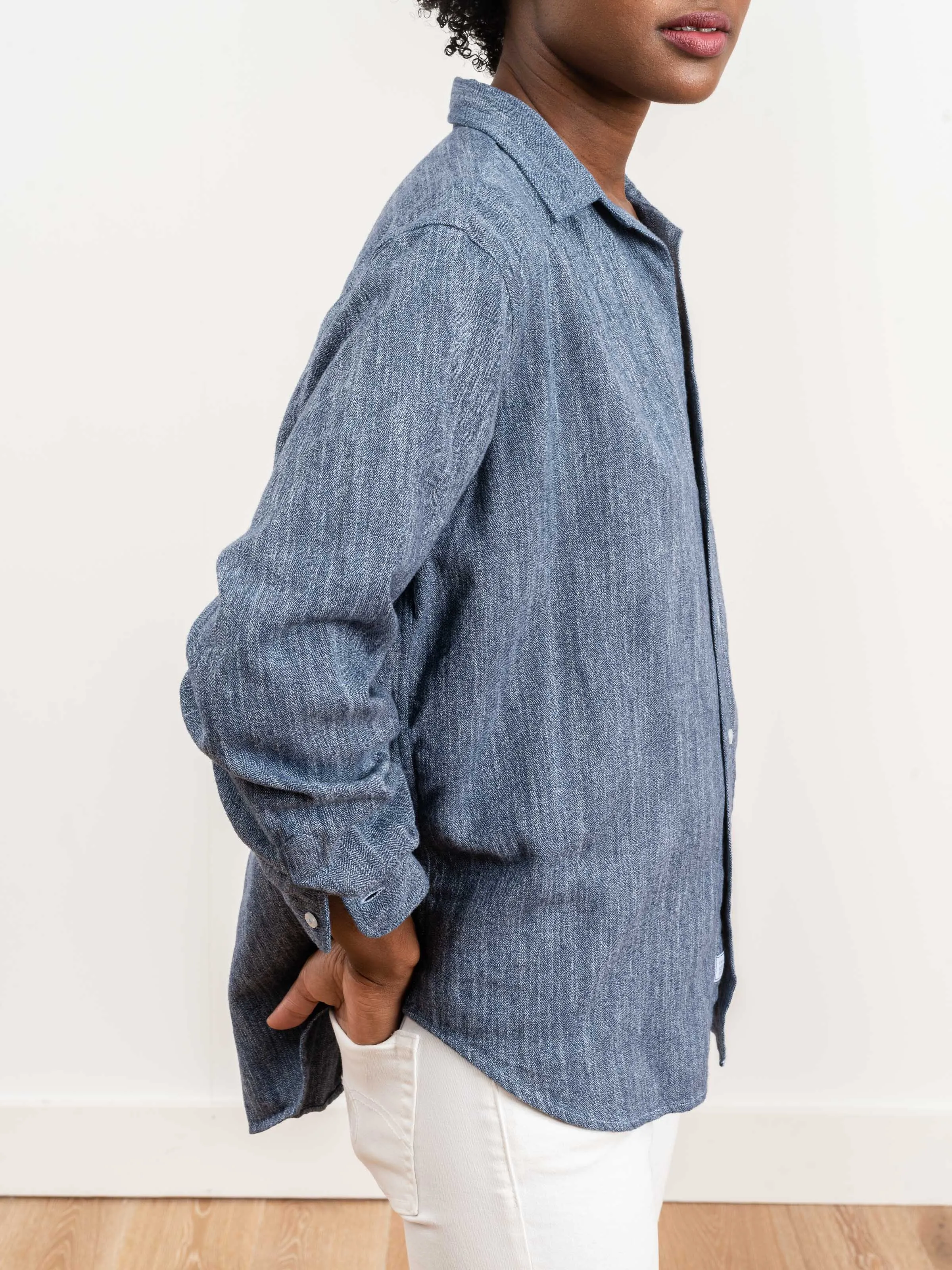 eileen shirt - washed indigo