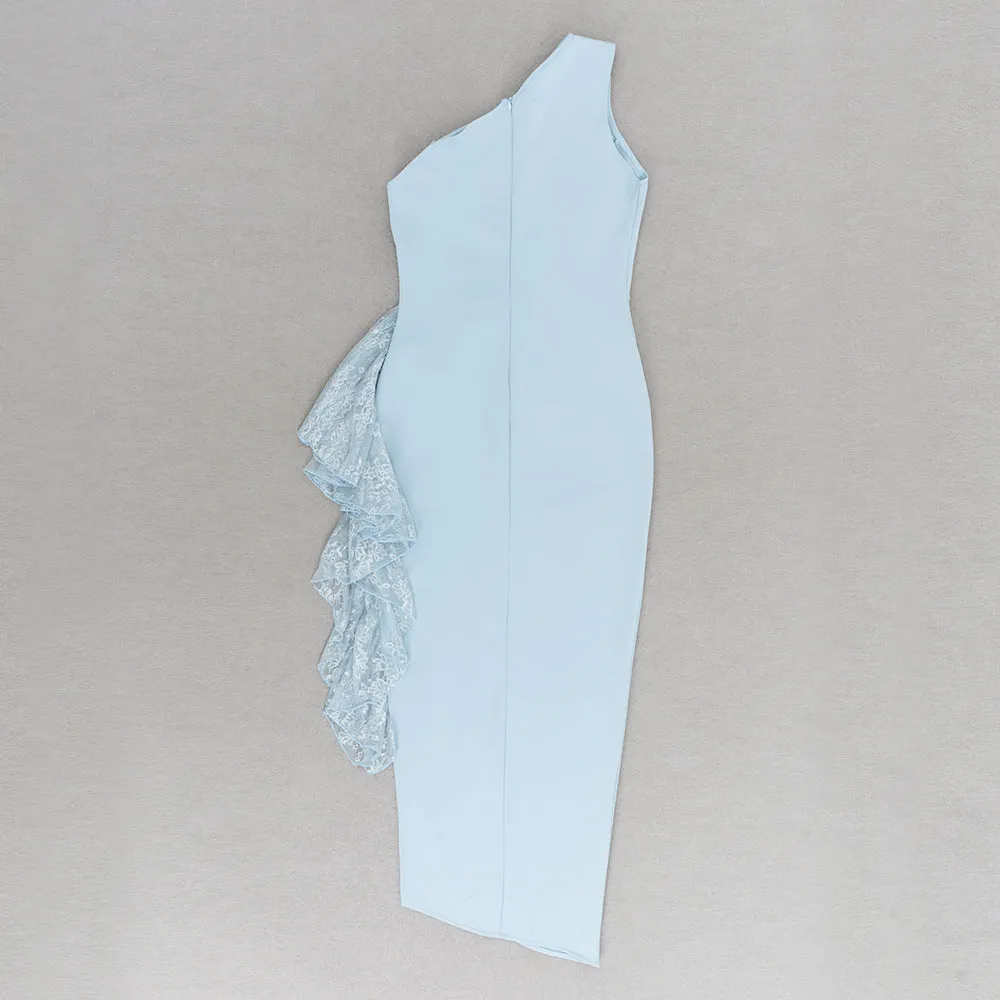 Elegant One Shoulder Sleeveless Side Slit Formal Dress