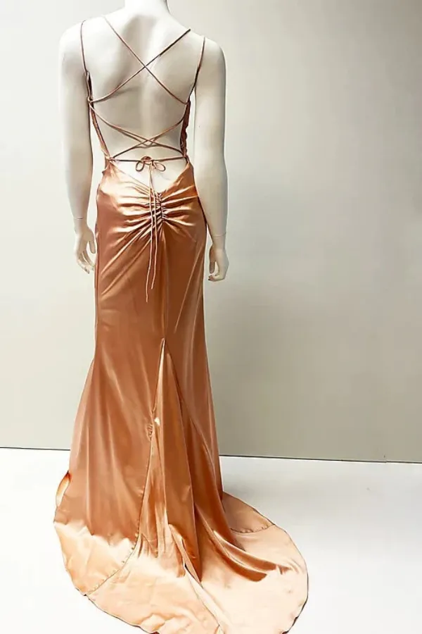 Elegant Sheath Spaghetti Straps Prom Dress,Beauty Evening Gown APP0716