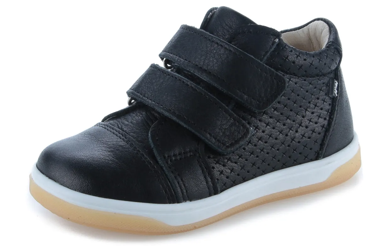 Emel Black Perforated Velcro Sneaker