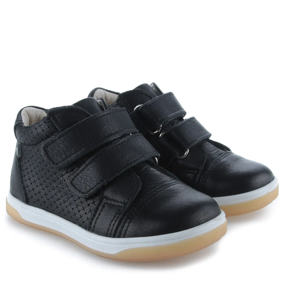Emel Black Perforated Velcro Sneaker