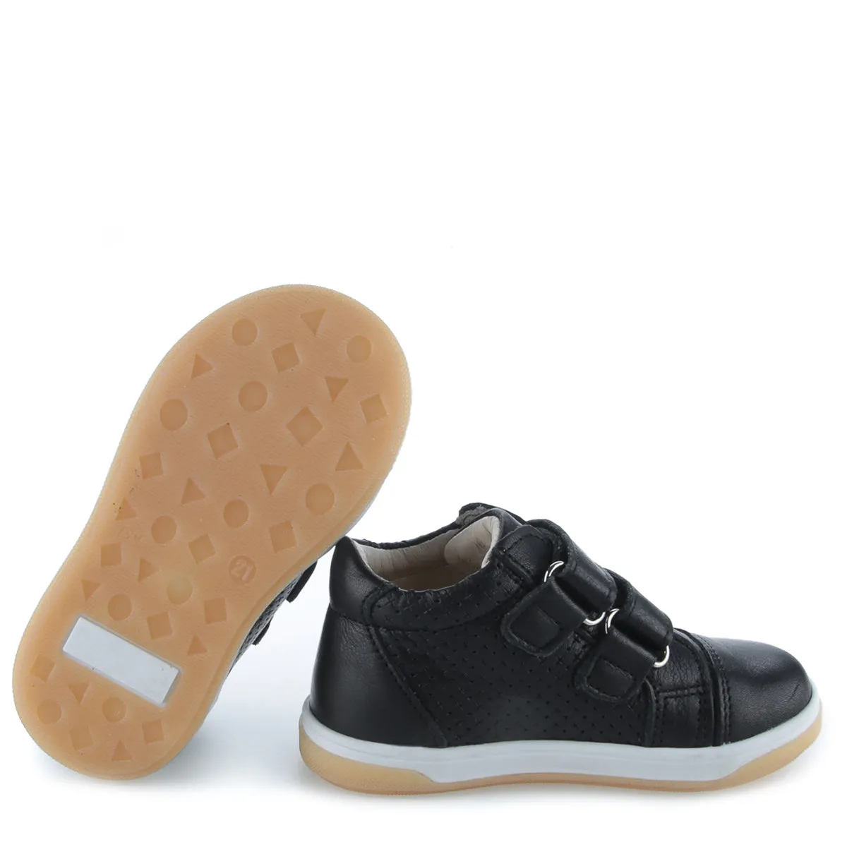 Emel Black Perforated Velcro Sneaker