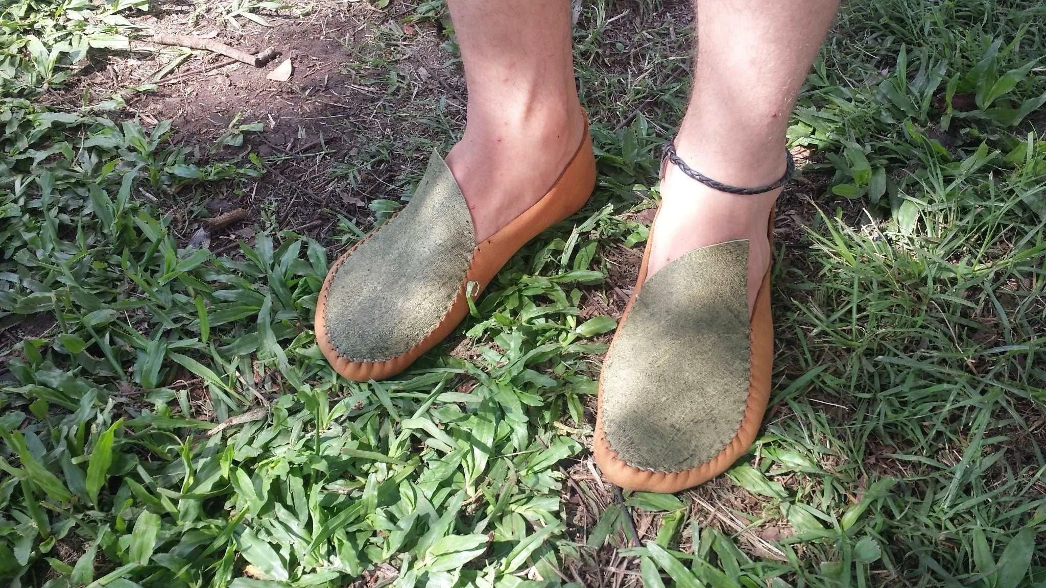 Felt and Leather Handmade Custom-fitted Moccasins