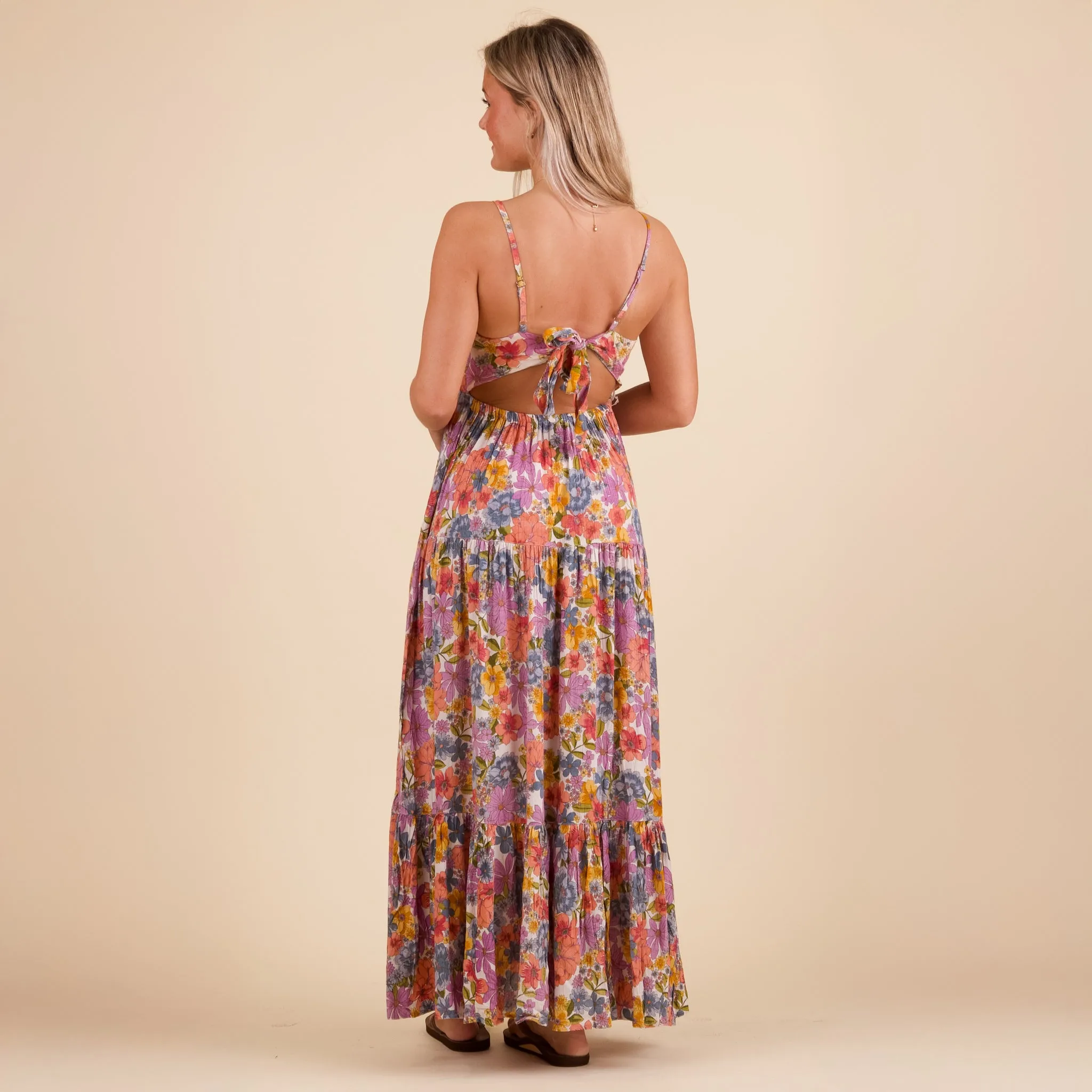Floral Princess Cut Maxi Dress